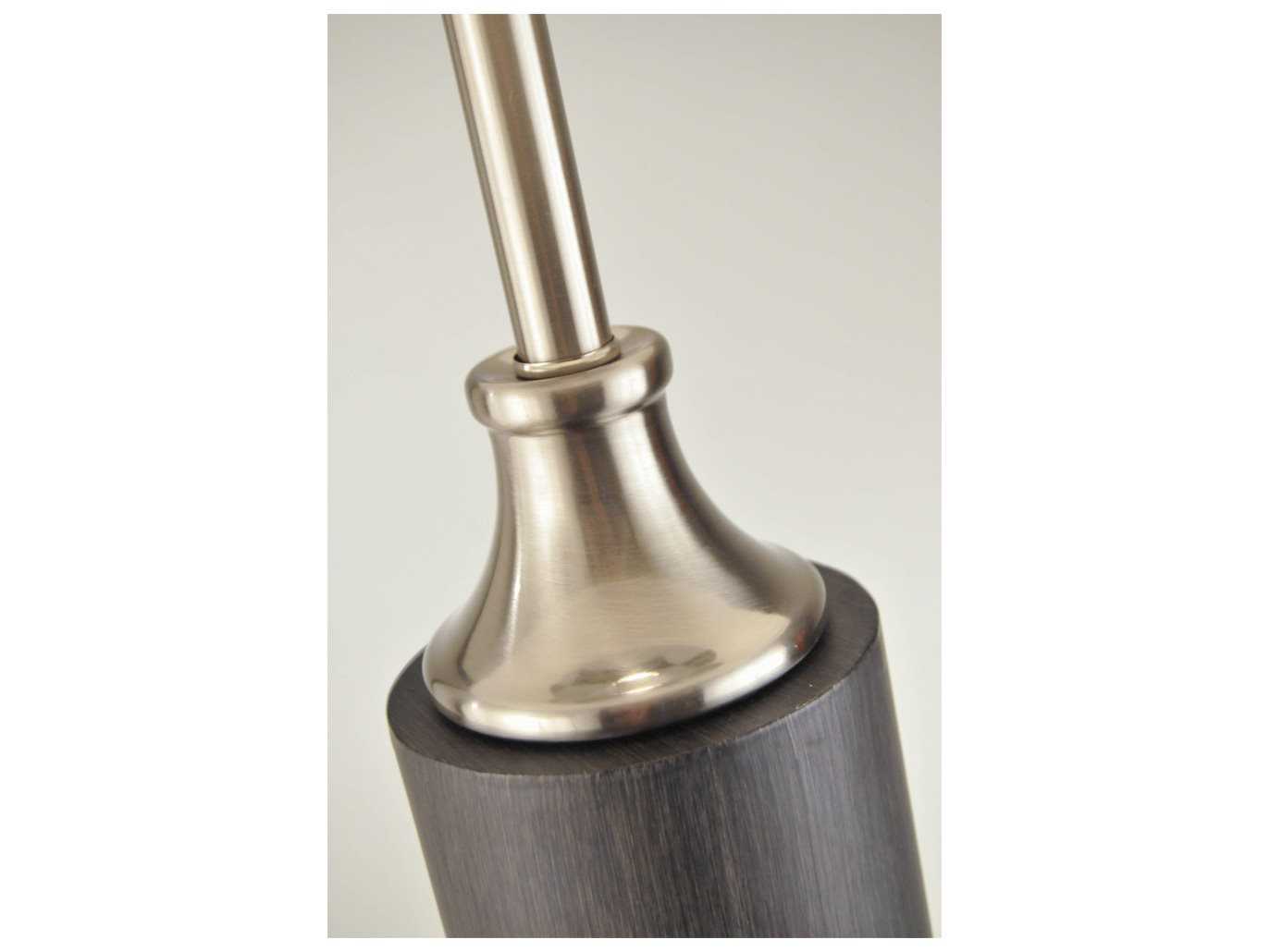 Nova Cracker Barrel Pecan & Brushed Nickel Floor Lamp NOV2010478