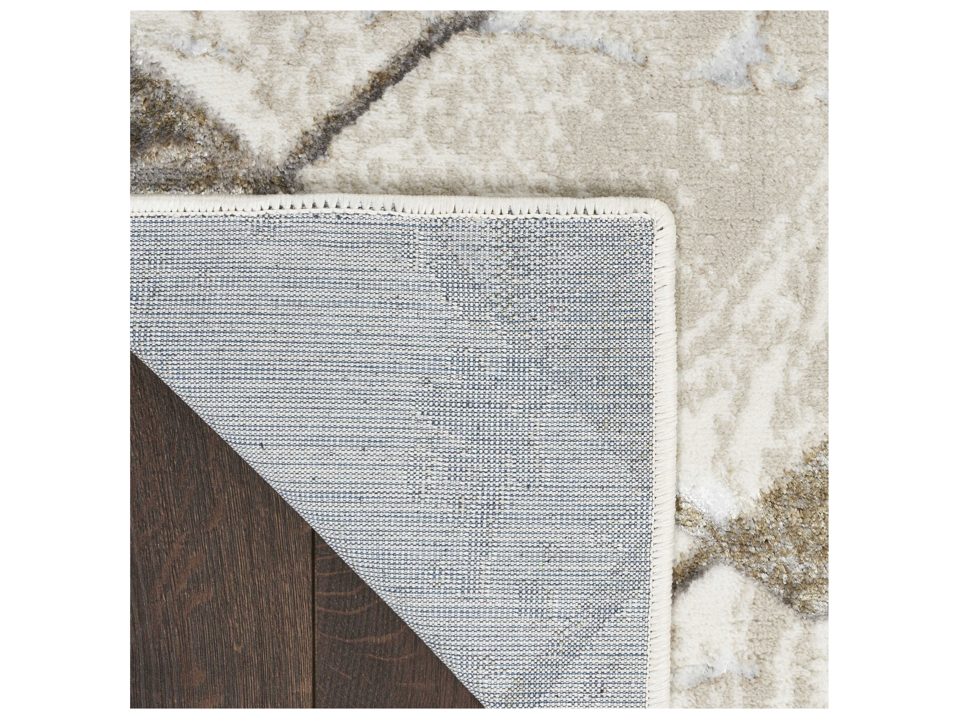 Nourison Glitz Geometric Area Rug NRGLZ02IVGRY