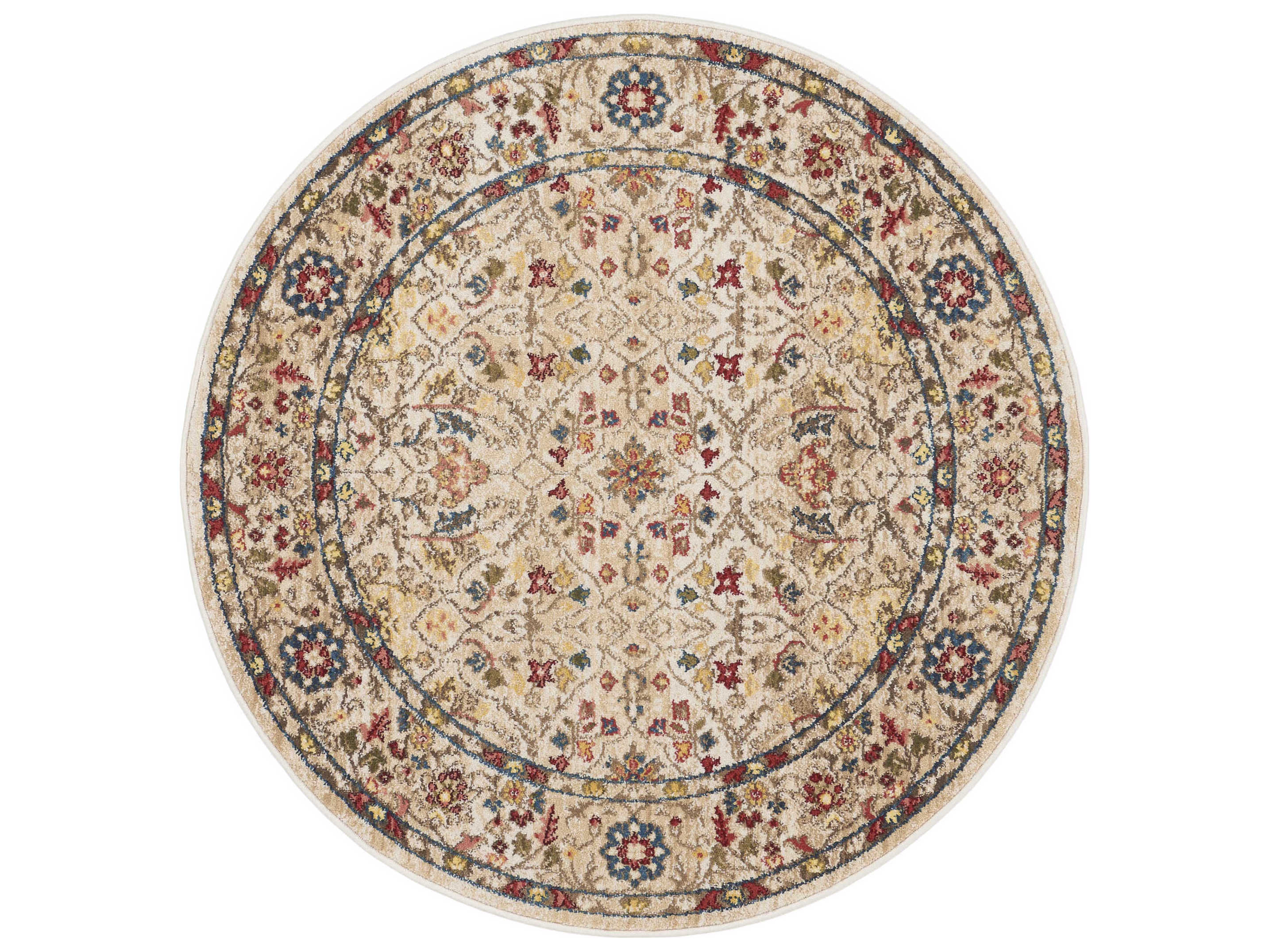 Nourison Karisma Ivory Round Area Rug NRKAR03IVORYROU