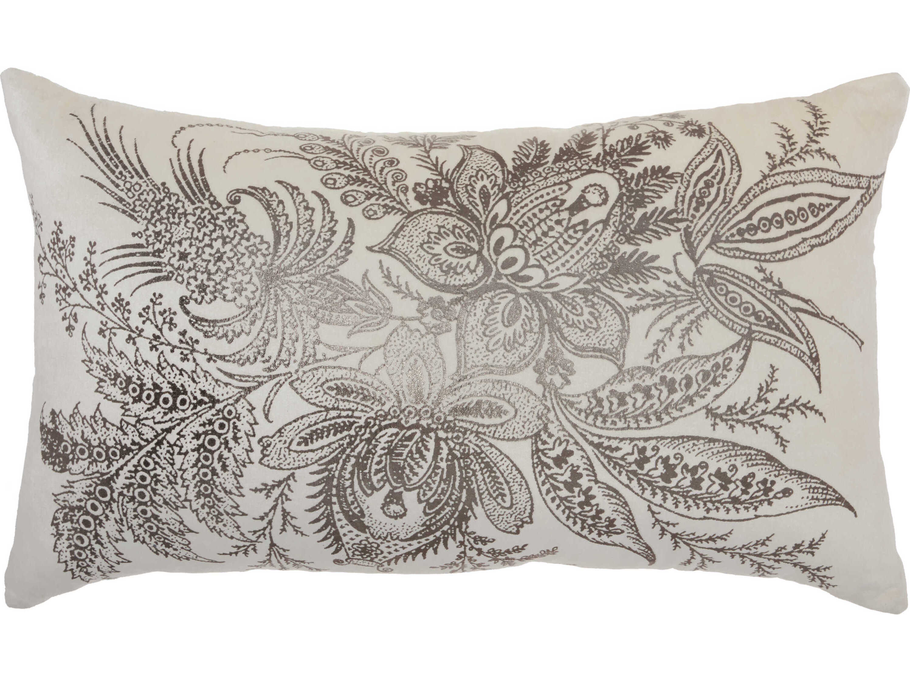 Nourison Kathy Ireland Pillow Cream 14'' x 20'' Pillow NRSC382CREAM