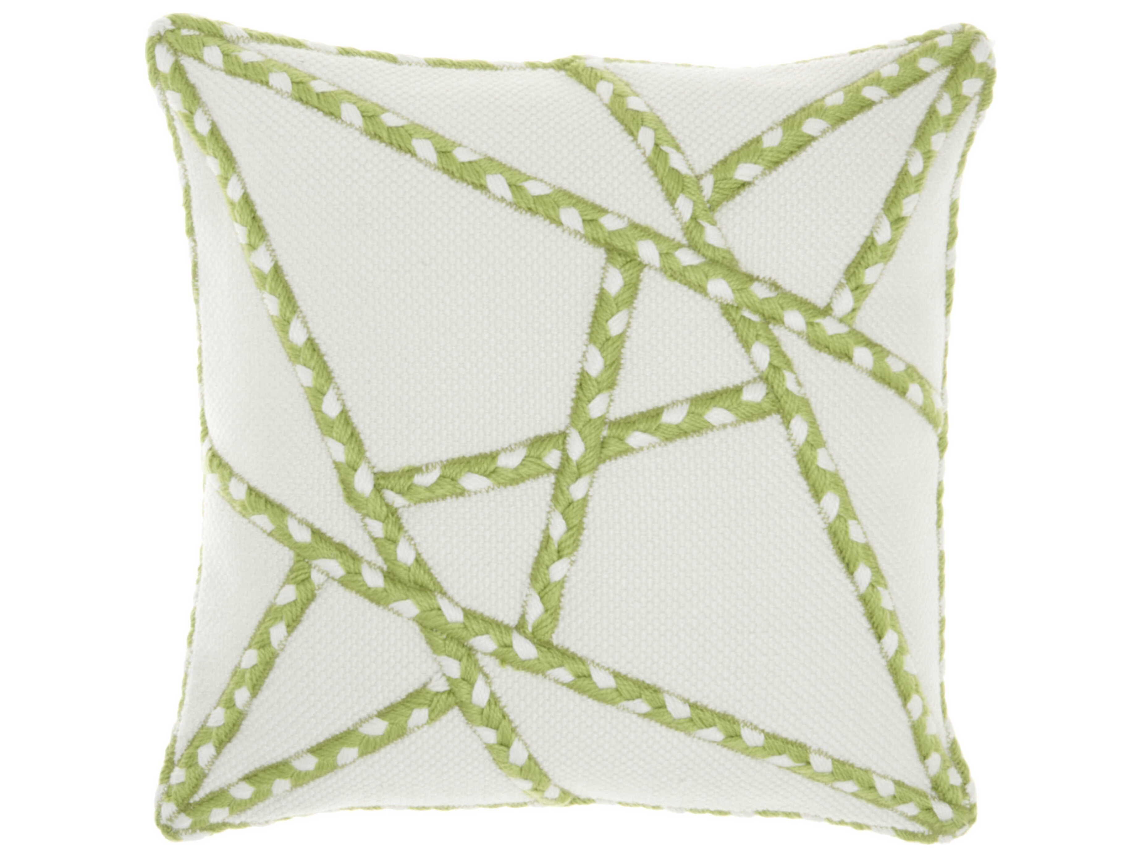 Nourison Outdoor Pillows Green 18'' x 18'' Pillow NRVJ006GREEN