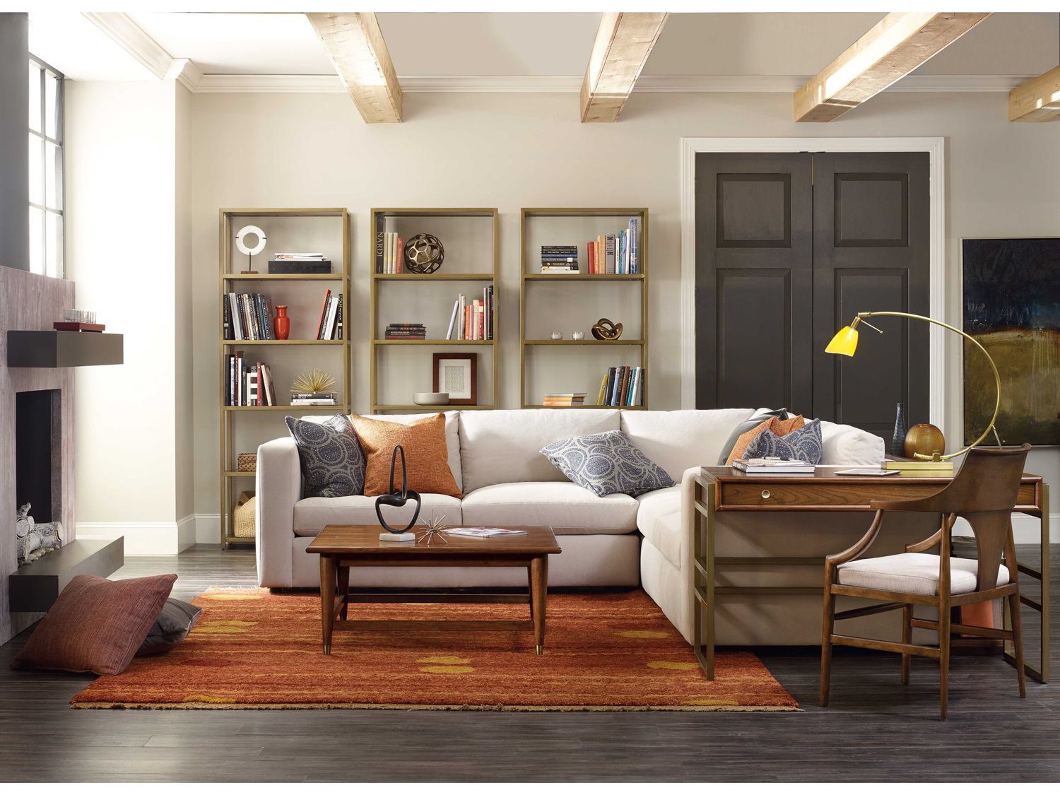 Hooker Furniture Studio 7H Medium Wood Jens Danish Dining Arm Chair