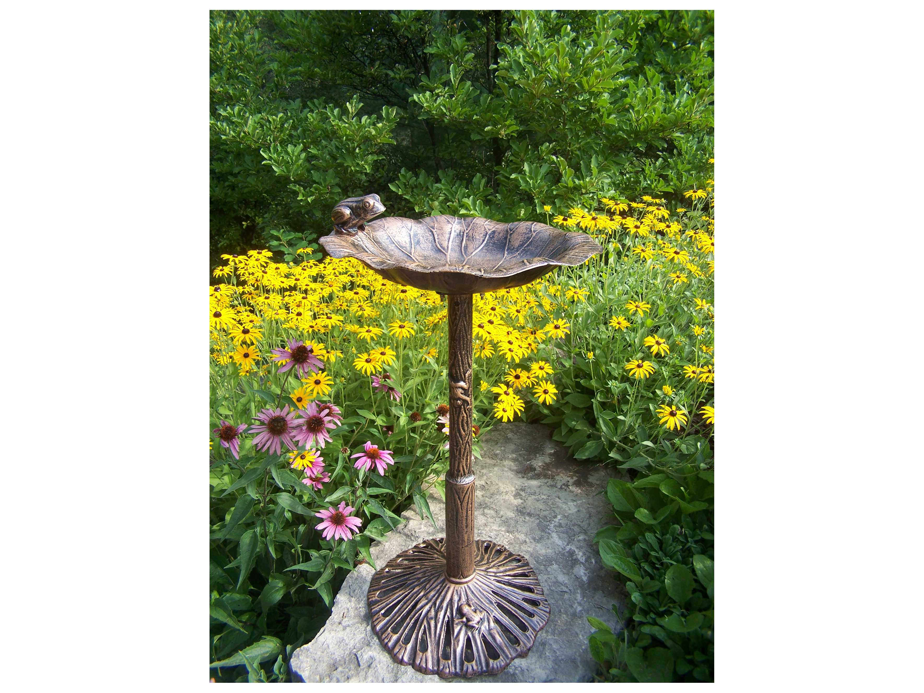 Oakland Living Cast Aluminum Frog Bird Bath OL5012AB