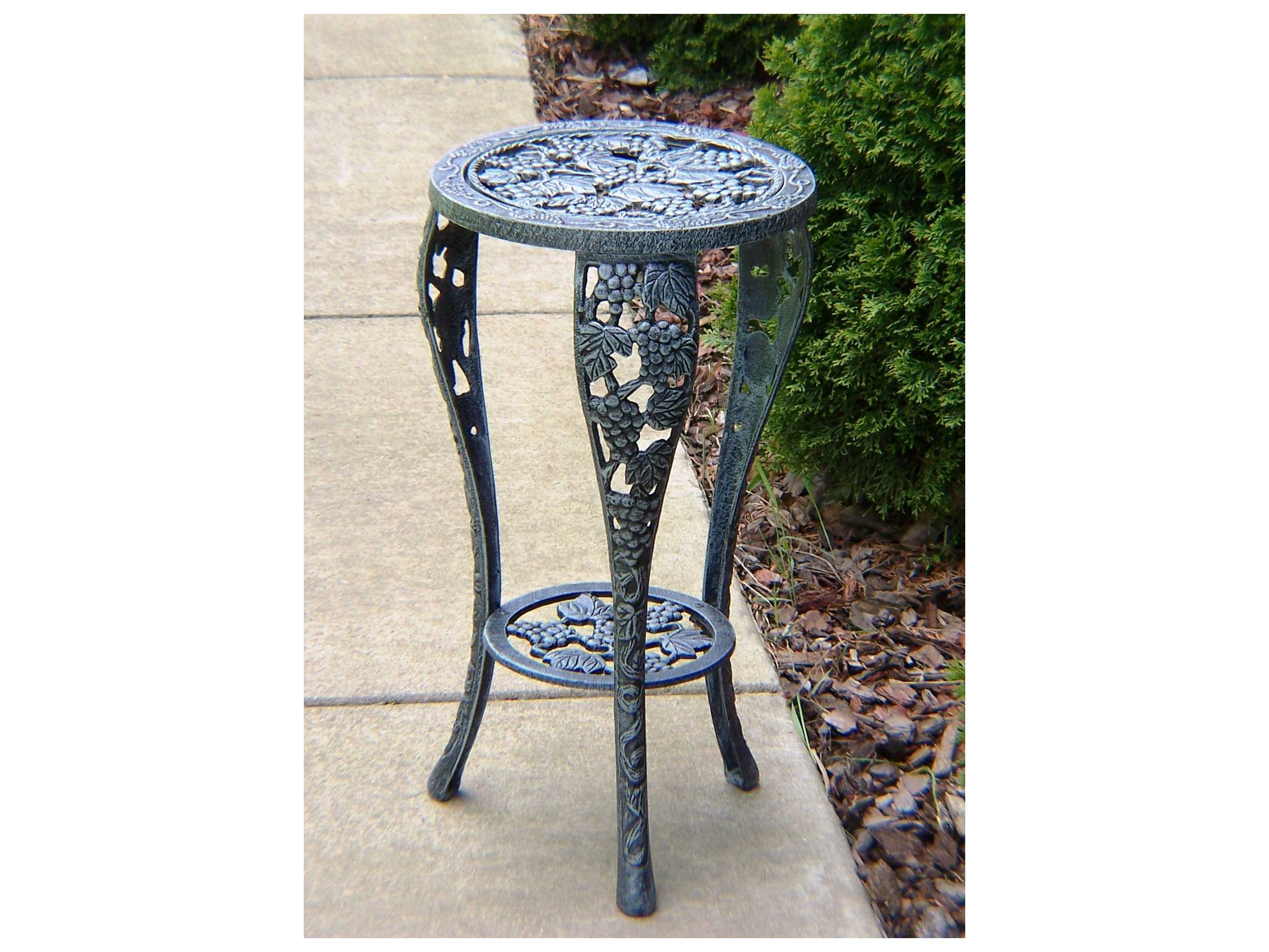 Oakland Living Vineyards Cast Iron Grape Table Plant Stand in Verdi