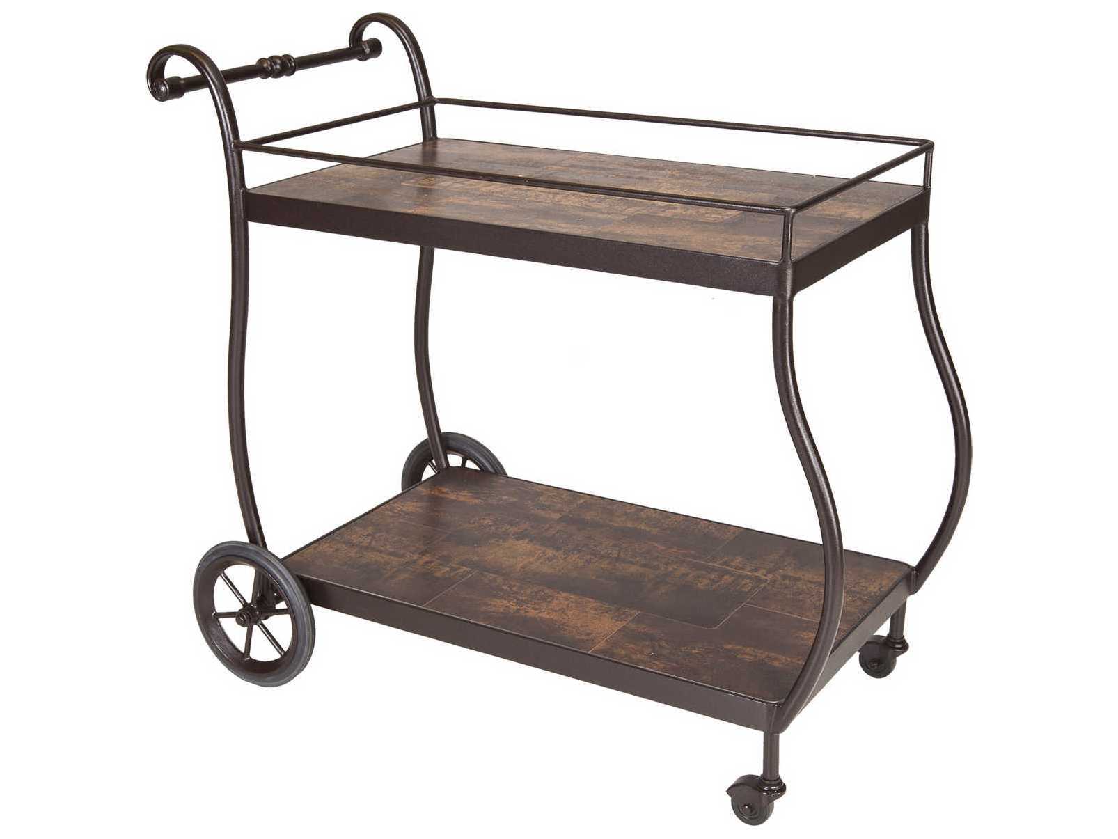 OW Lee St. Charles Wrought Iron Tea Cart 26PTC