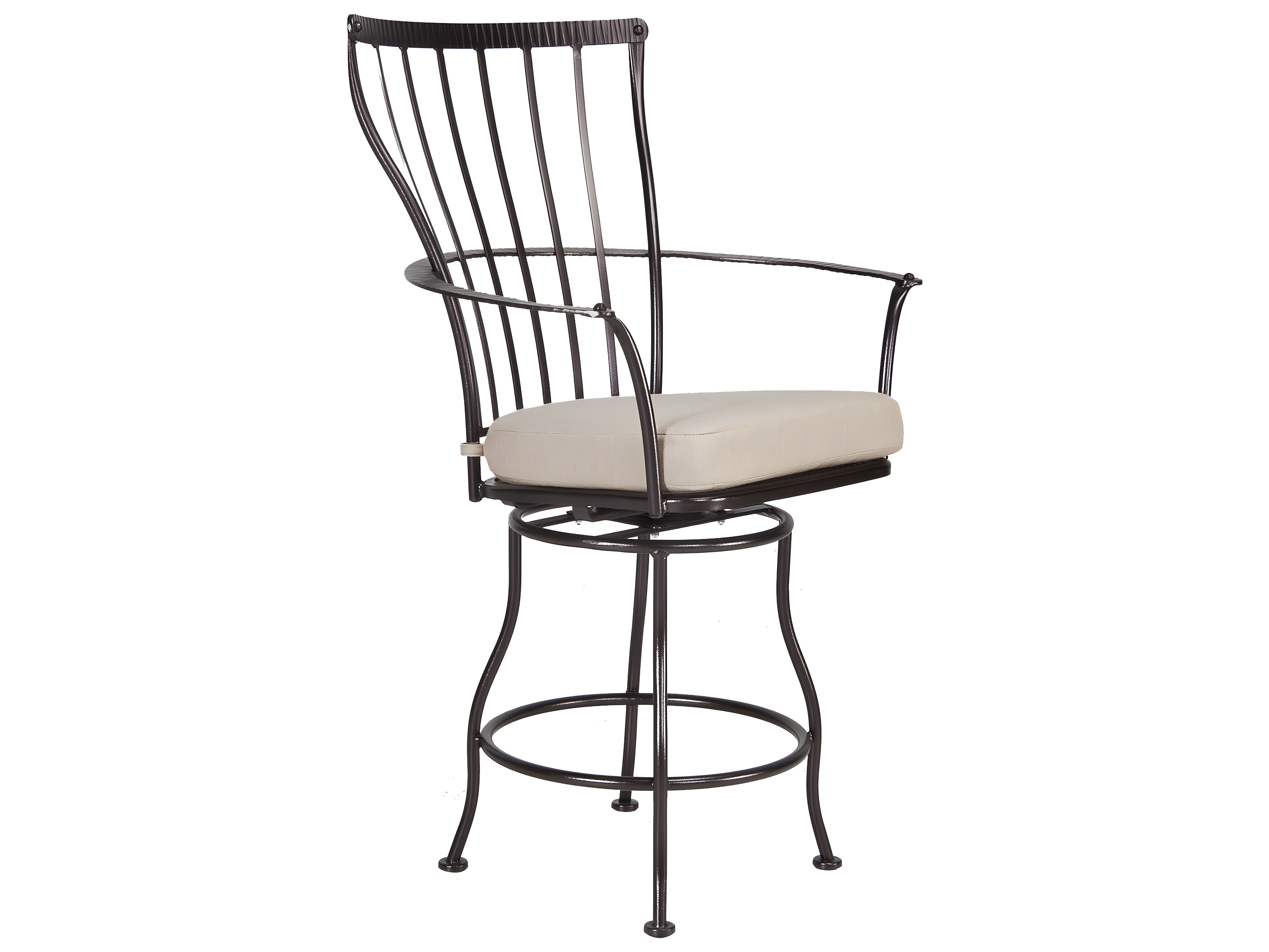 OW Lee Monterra Wrought Iron Swivel Counter Arm Stool OW404SCS