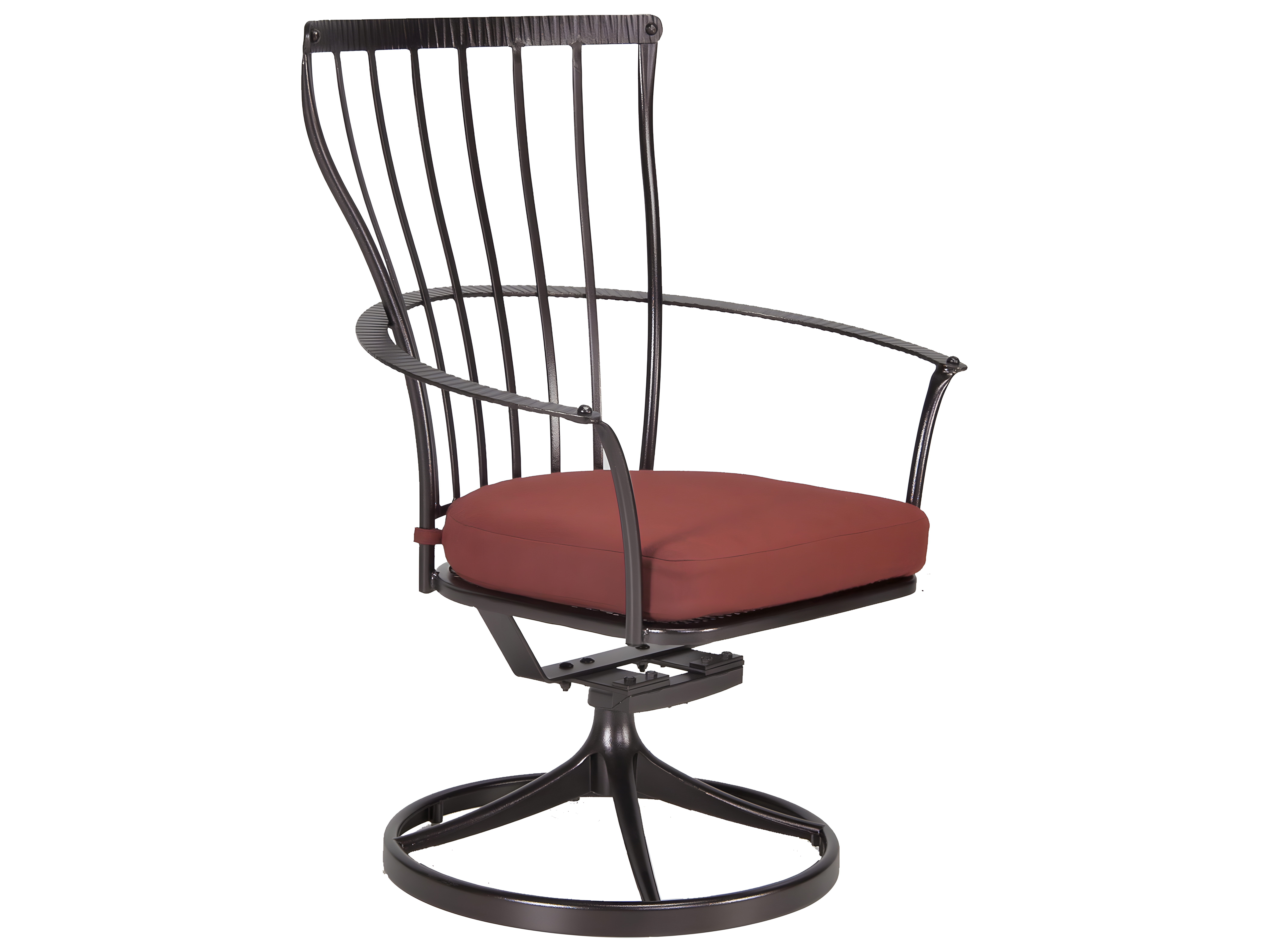 OW Lee Monterra Wrought Iron Swivel Rocker Dining Arm Chair OW404SR
