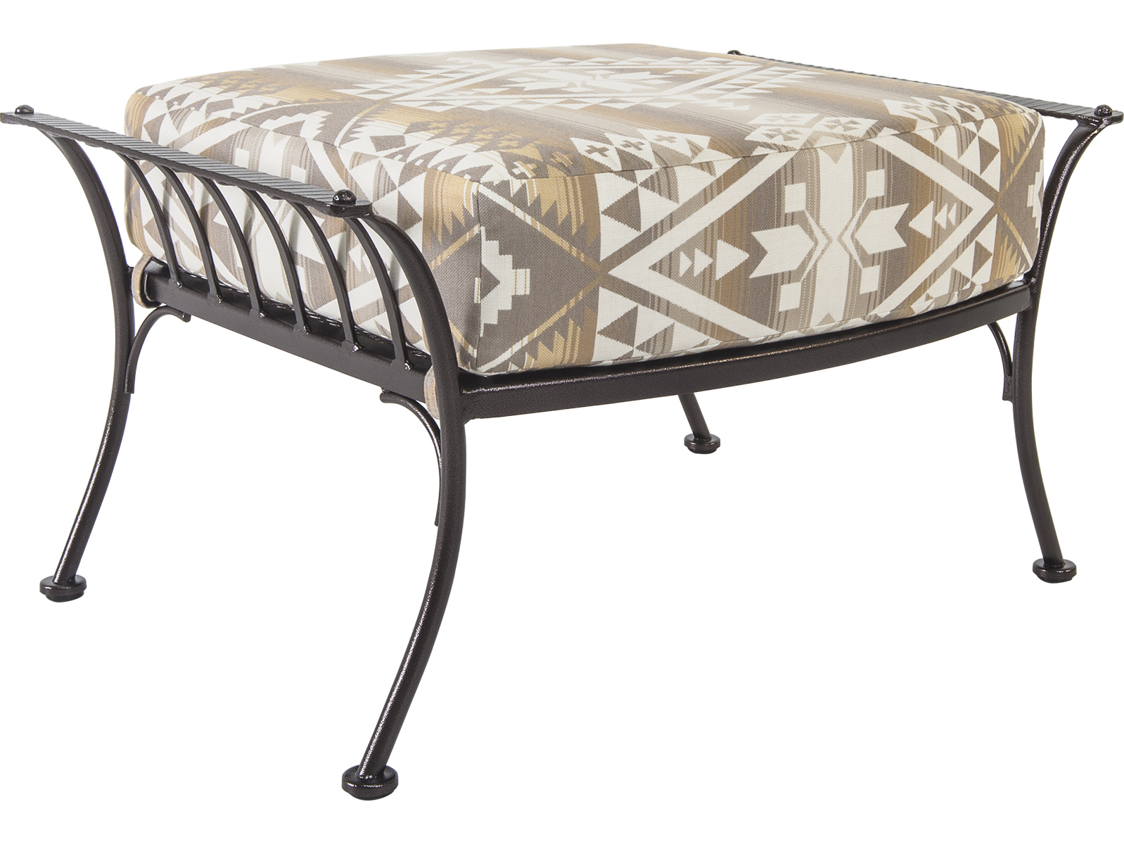 OW Lee Monterra Wrought Iron Outdoor Ottoman OW419O