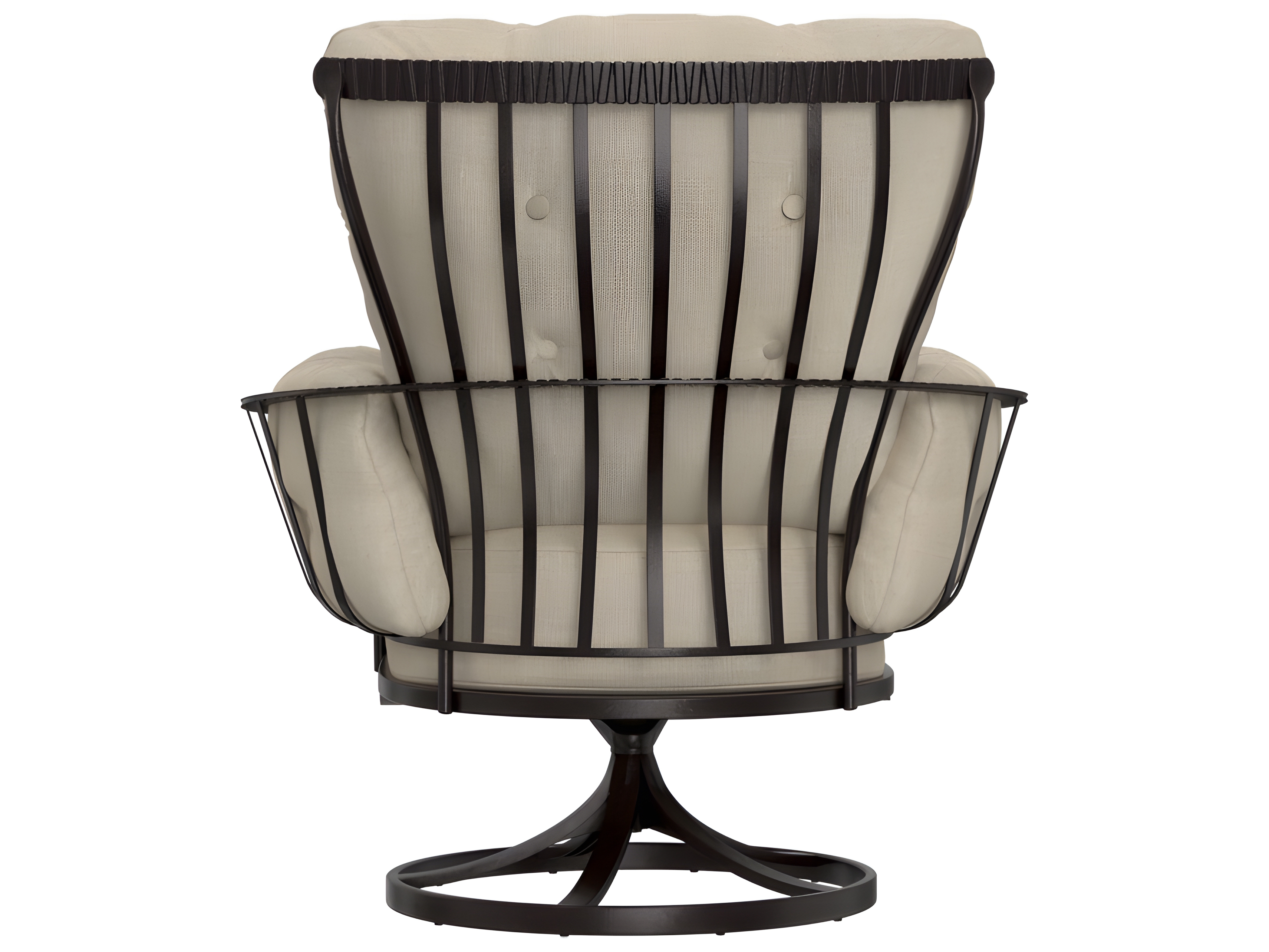 OW Lee Monterra Wrought Iron Swivel Rocker Lounge Chair 421SR