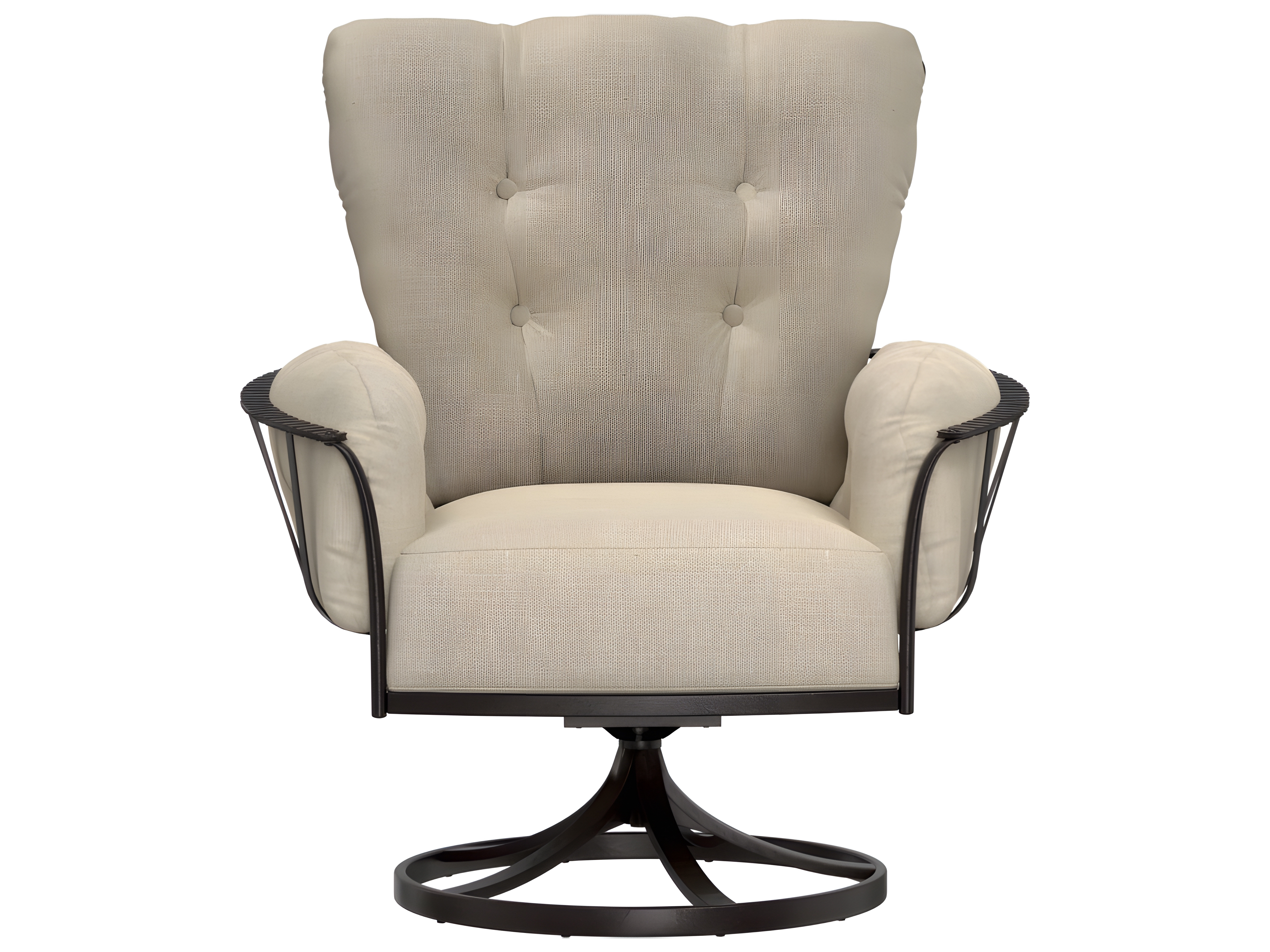 OW Lee Monterra Wrought Iron Swivel Rocker Lounge Chair 421SR