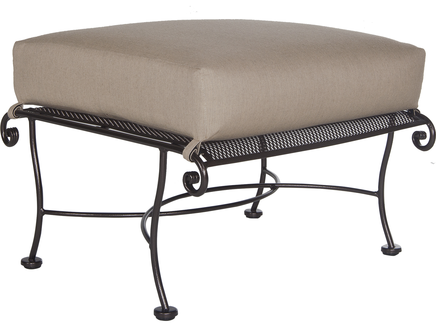 OW Lee Avalon Wrought Iron Ottoman 4350O