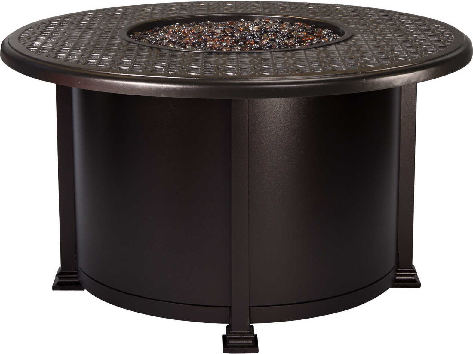 Wrought Iron Fire Pit Table OW Lee Casual Fireside Richmond Wrought Iron 42 Round Chat Height Fire