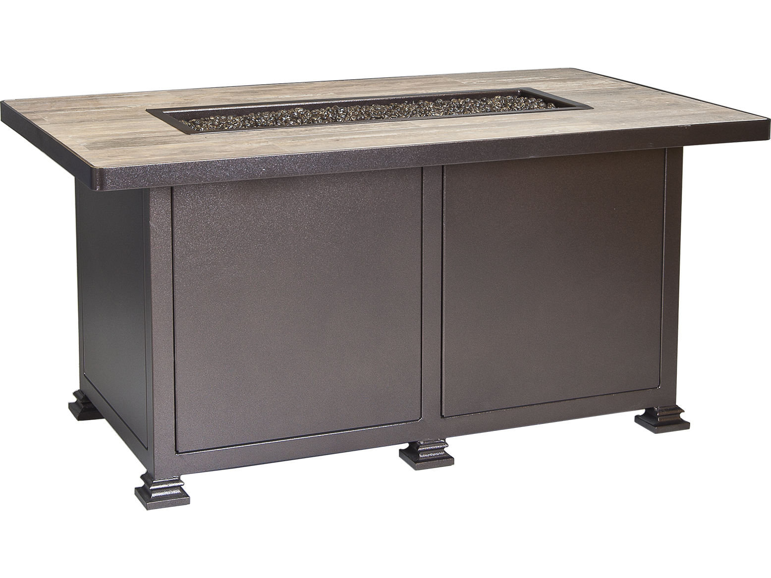 OW Lee Casual Fireside Santorini Wrought Iron 50 X 30 Rectangular Chat