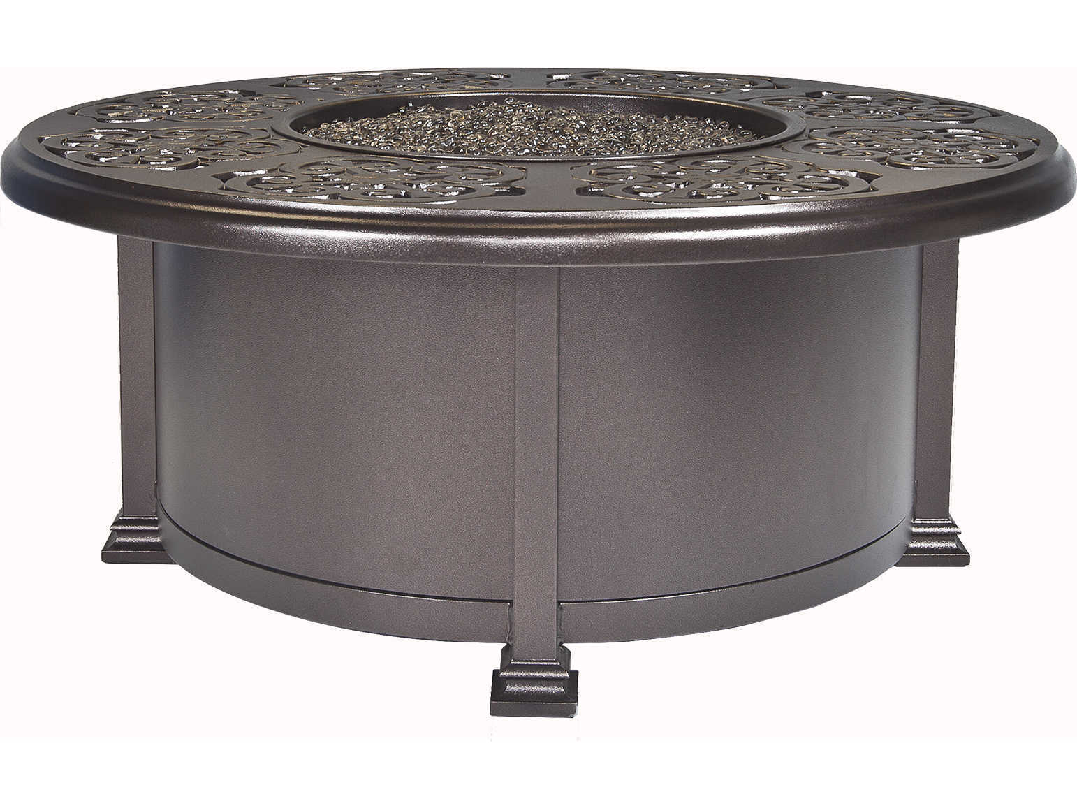 Wrought Iron Fire Pit Table OW Lee Casual Fireside Hacienda Wrought Iron 42 Round Occasional Height