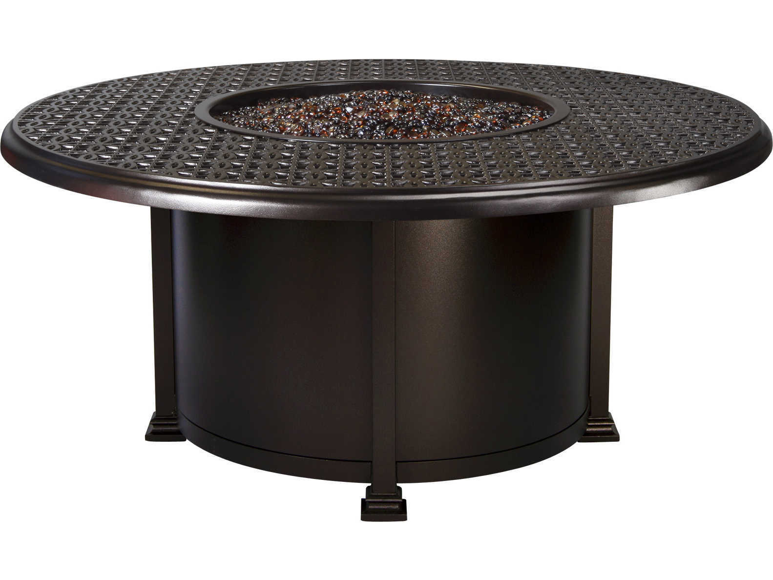 Wrought Iron Fire Pit Table OW Lee Casual Fireside Richmond Wrought Iron 54 Round Chat Height Fire