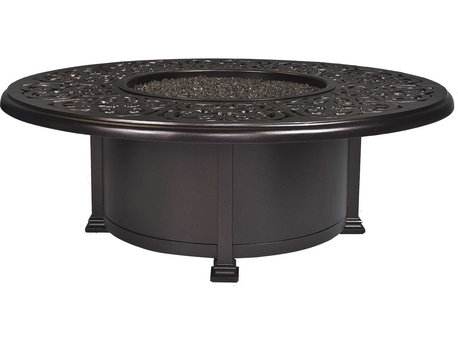 Wrought Iron Fire Pit Table OW Lee Casual Fireside Hecienda Wrought Iron 54 Round Occasional Height