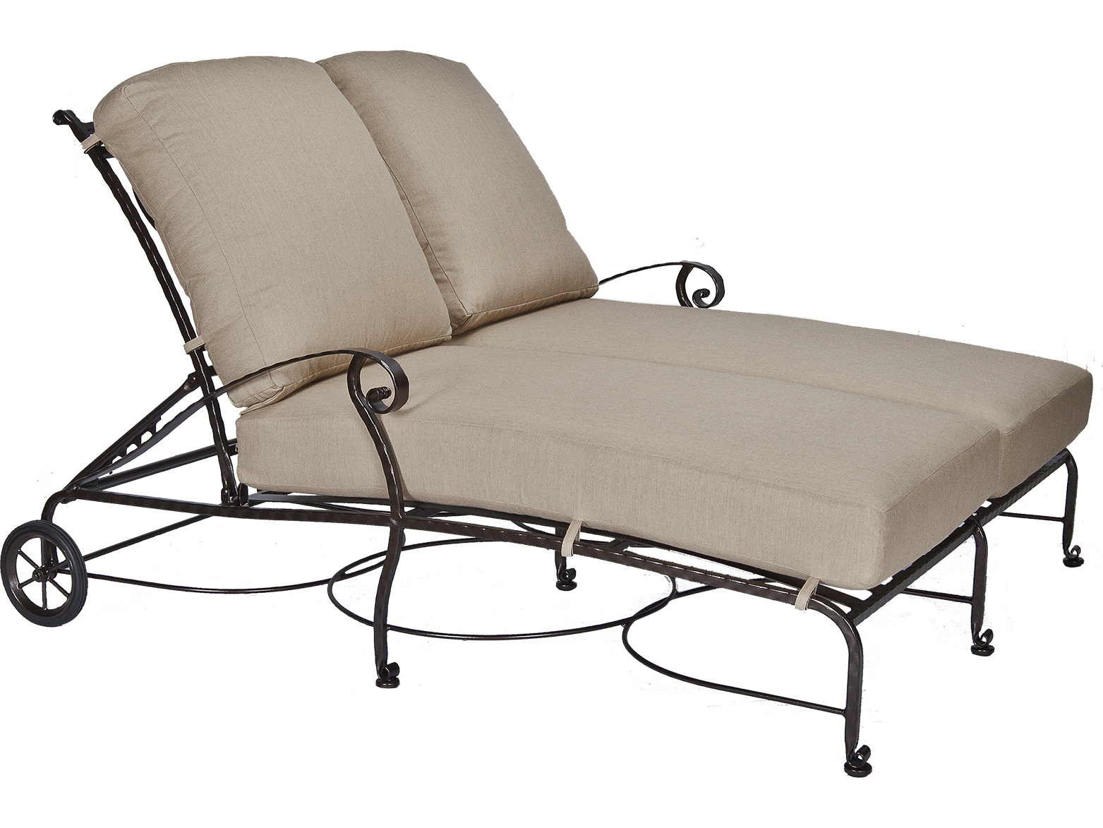 OW Lee San Cristobal Wrought Iron Double Chaise Lounge OW699DCH