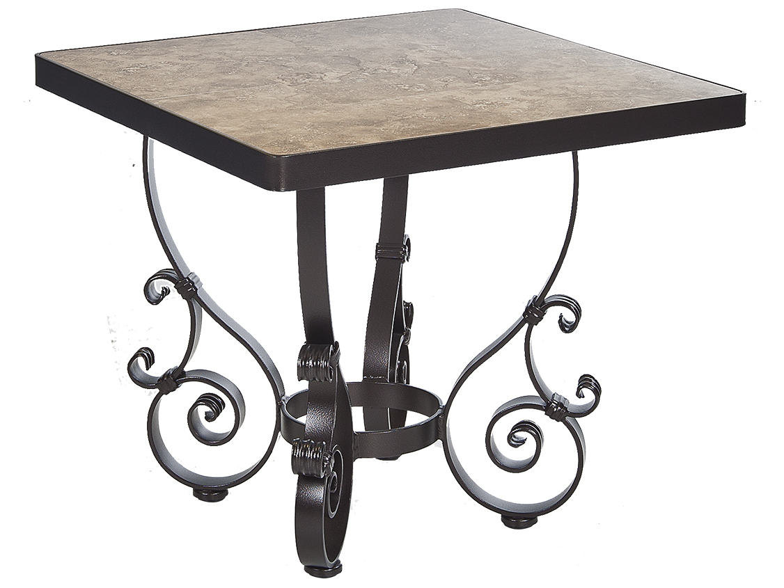 OW Lee San Cristobal Wrought Iron 15 Round End Table Base OW6ST01