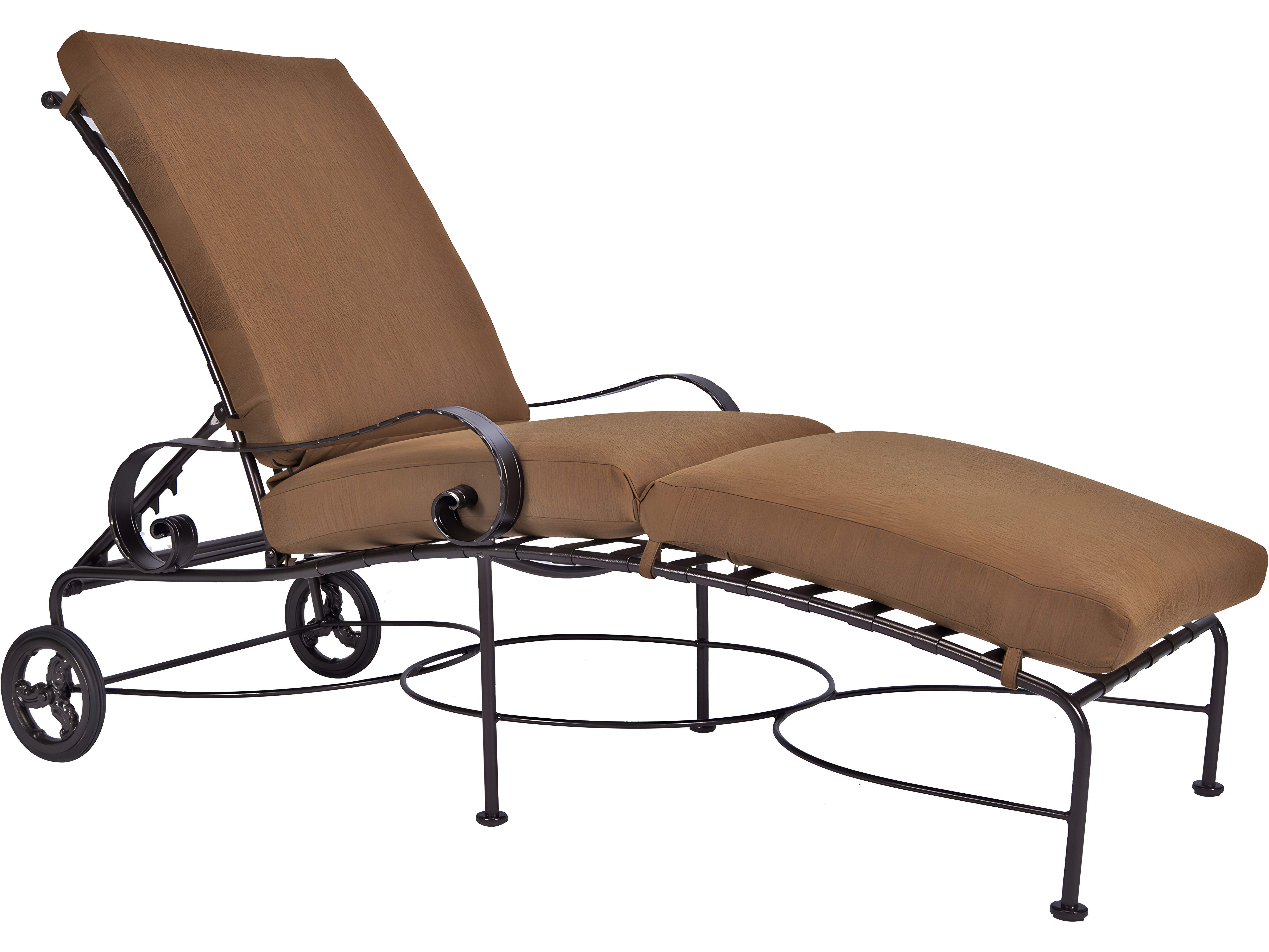 OW Lee Classico Wide Arms Wrought Iron Adjustable Chaise 952CHW