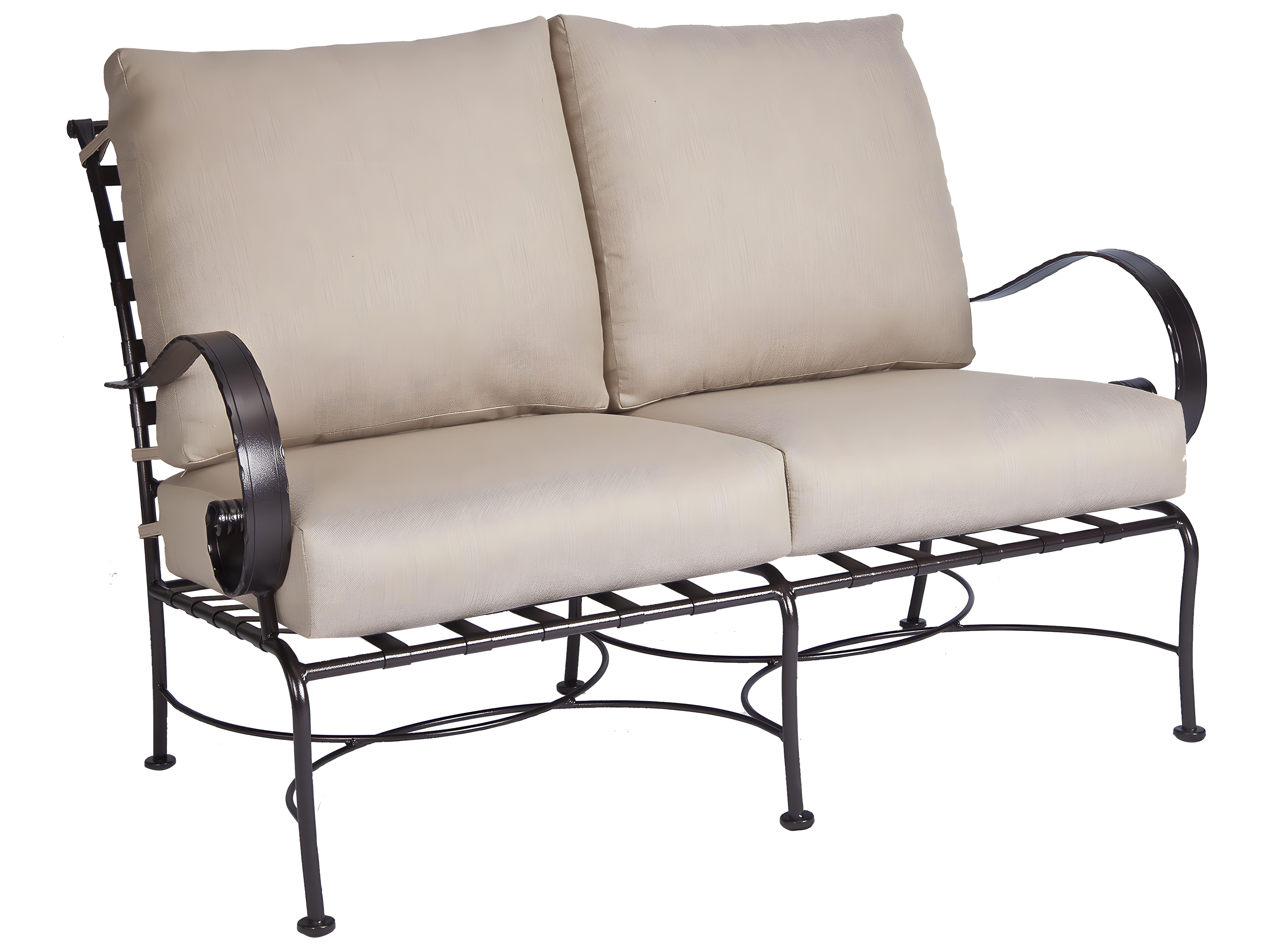 OW Lee Classico Wide Arms Wrought Iron Patio Loveseat OW9562SW