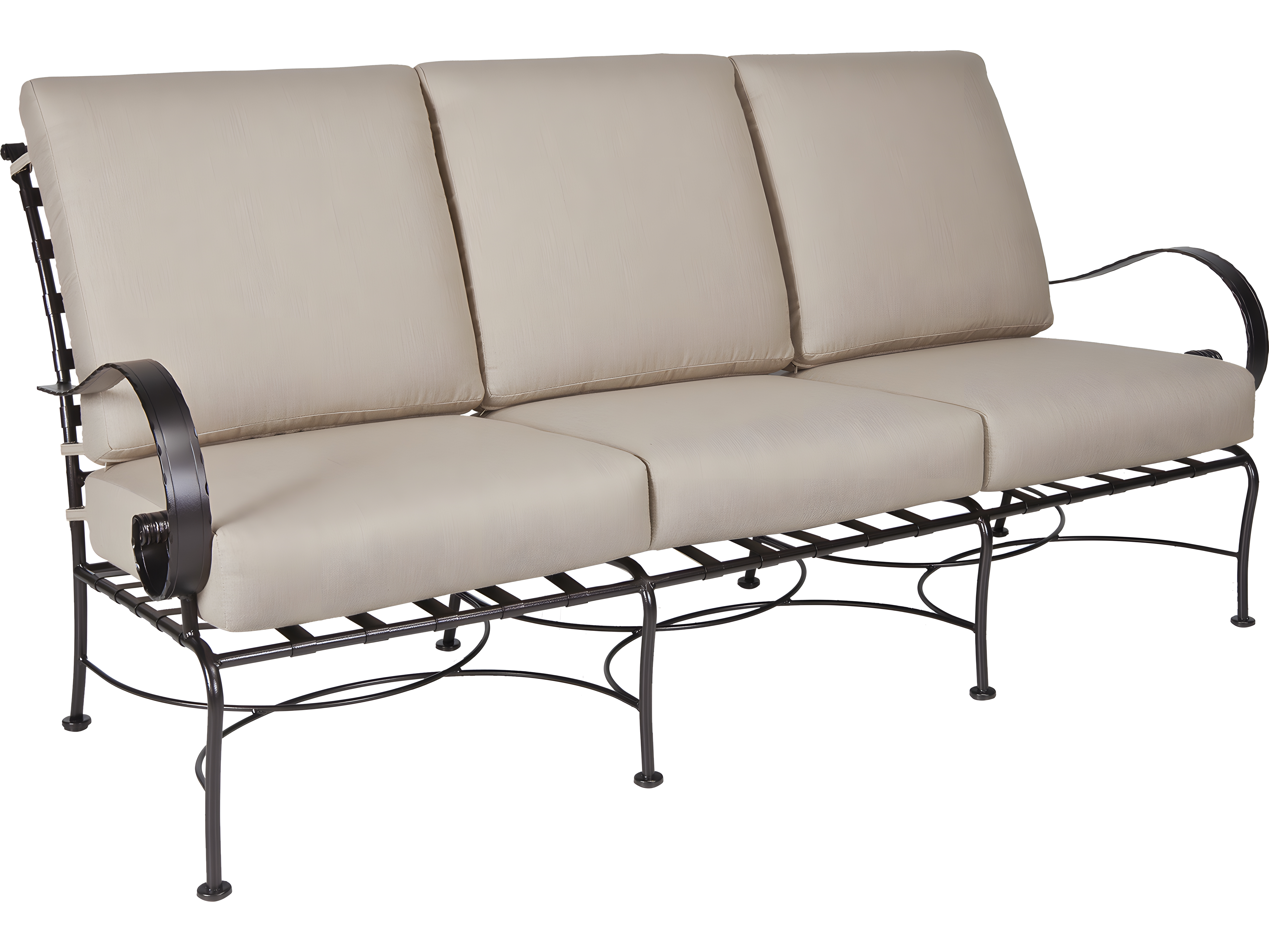 OW Lee Classico Wide Arms Wrought Iron Outdoor Patio Sofa OW9563SW