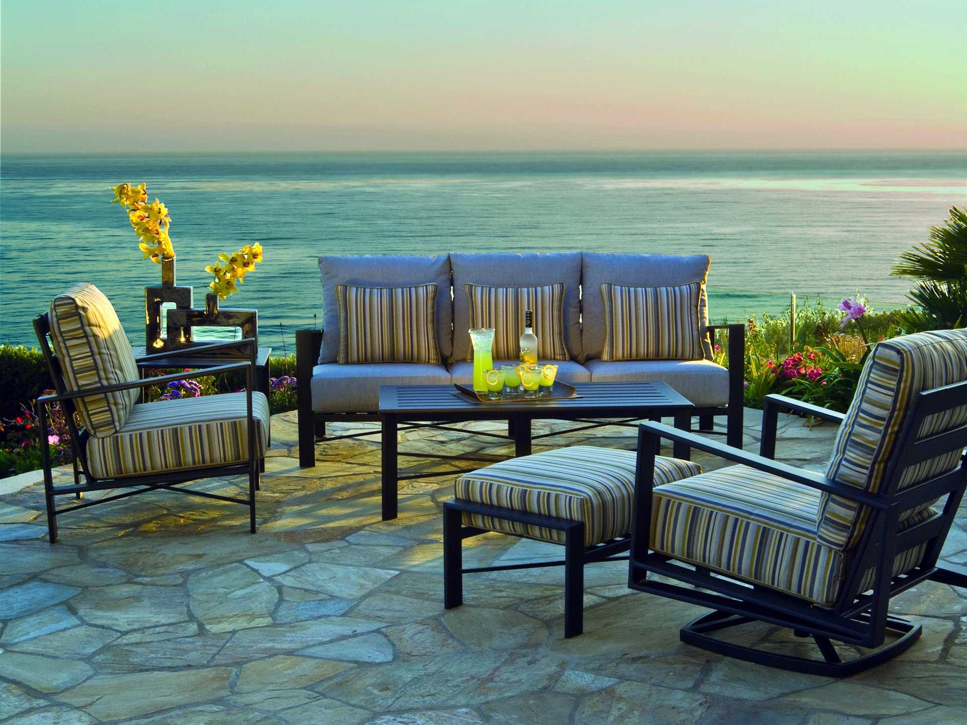 OW Lee Gios Aluminum Swivel Rocker Club Chair OW4535SR