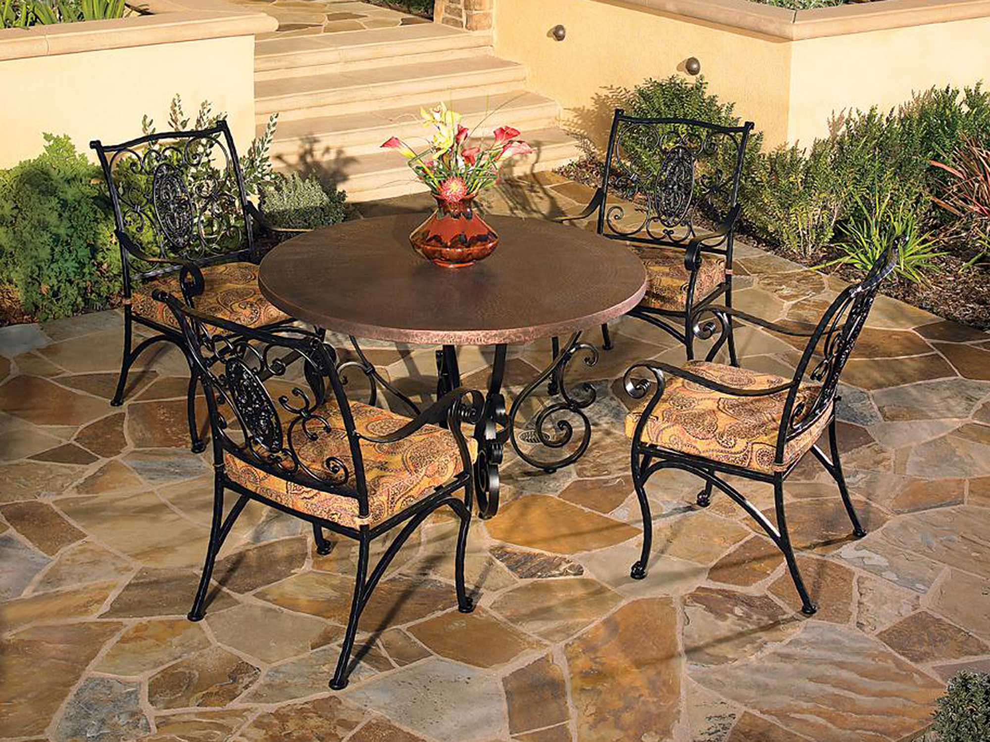OW Lee San Cristobal Wrought Iron Dining Table Base 6DT03