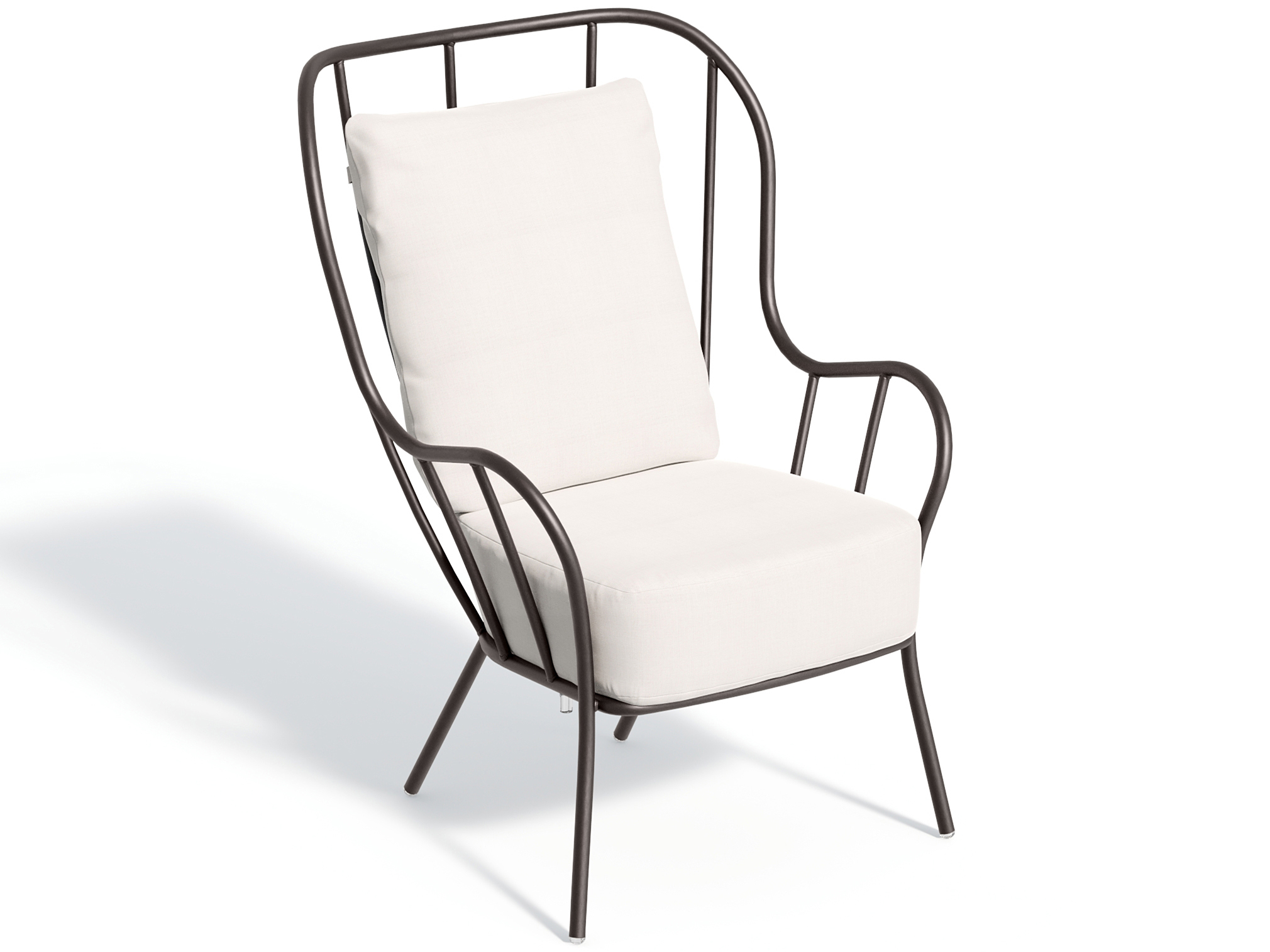 Oxford Garden Malti Aluminum Carbon High Back Outdoor Lounge Chair with