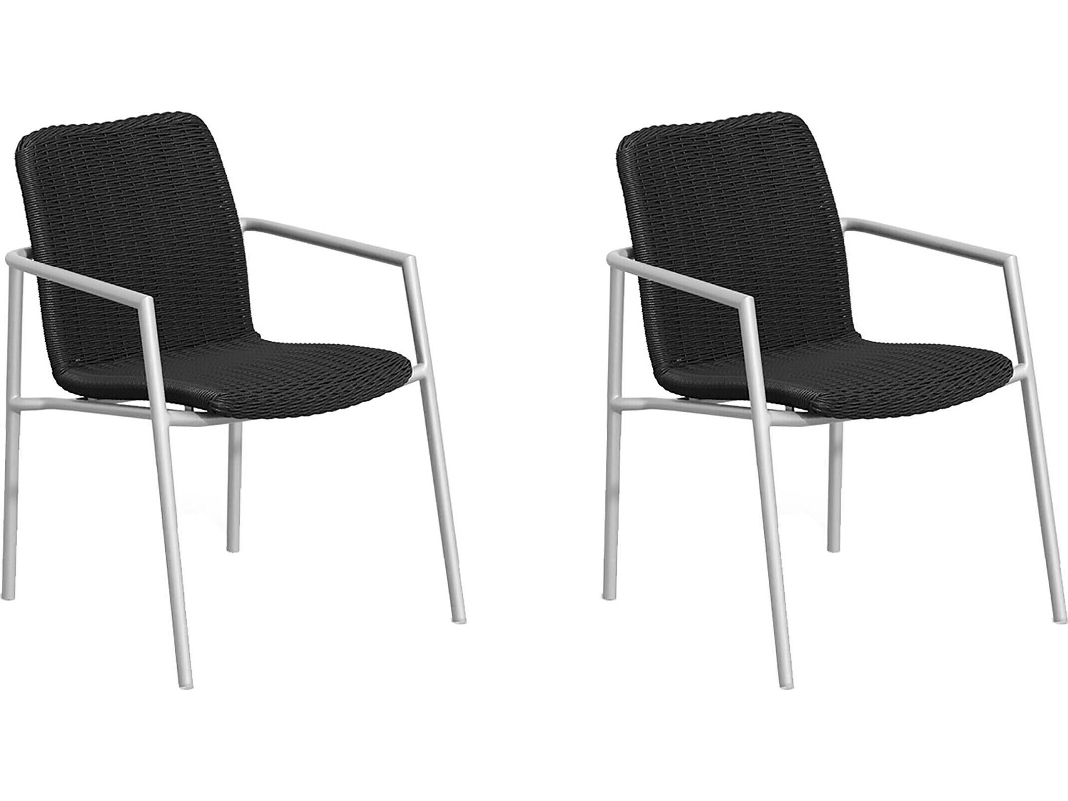 Oxford Garden Orso Wicker Shadow Stackable Dining Arm Chair (Price