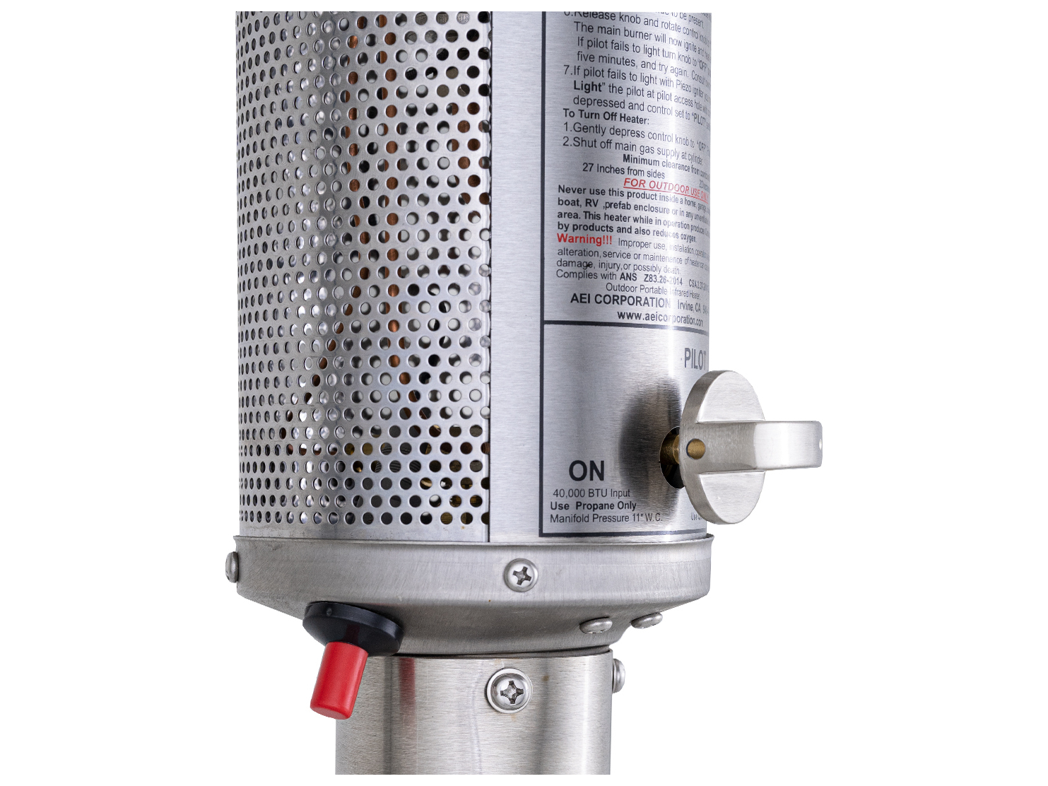 Patio Comfort Stainless Steel Portable Natural Gas Heater NPC05SS