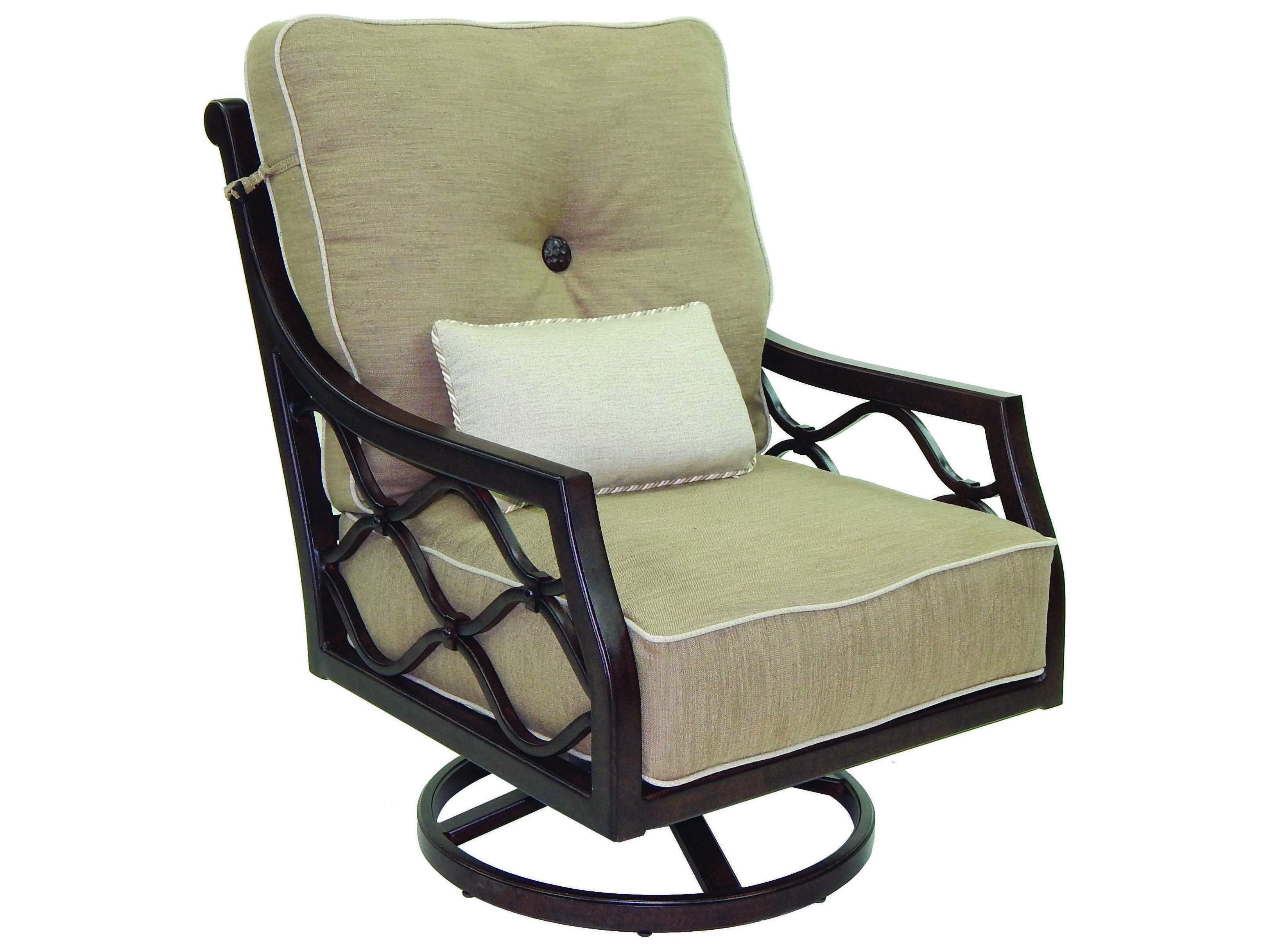 Castelle Villa Bianca Ultra High Back Deep Seating Cast Aluminum Swivel