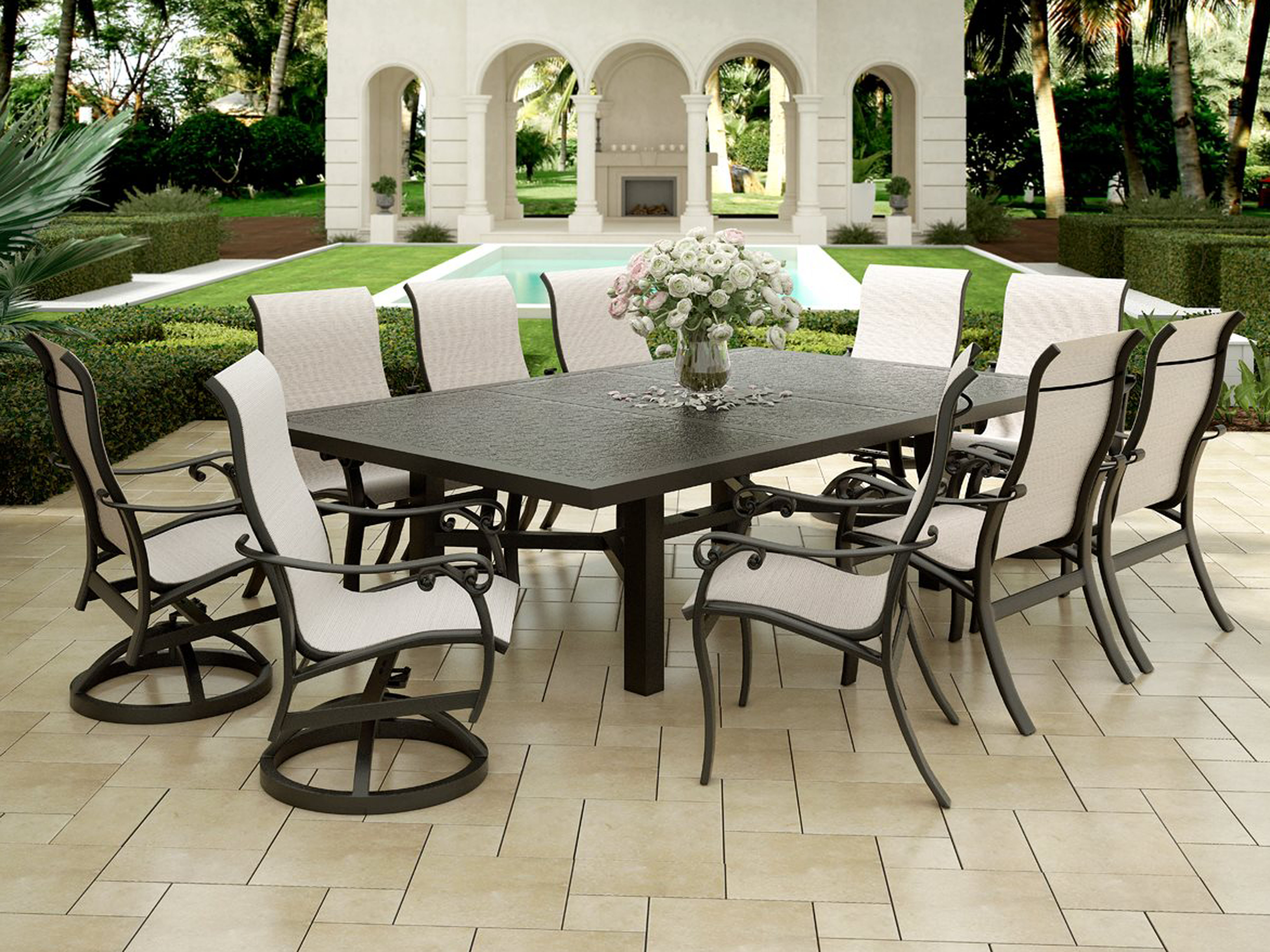 Castelle Classical Cast Aluminum 90120W x 60D Rectangular Extension