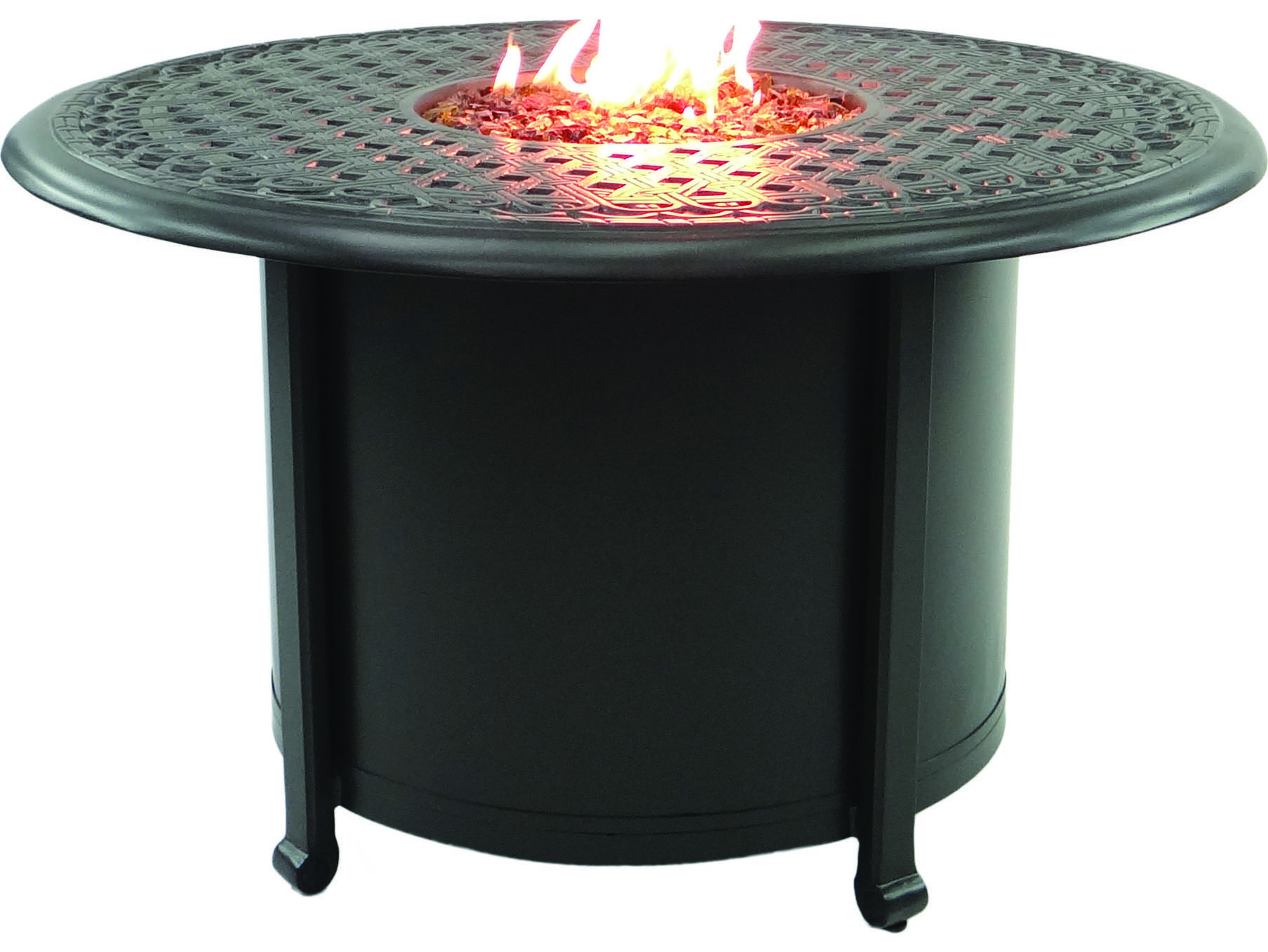 Castelle Sienna Cast Aluminum 38 Round Sienna Coffee Table with Firepit