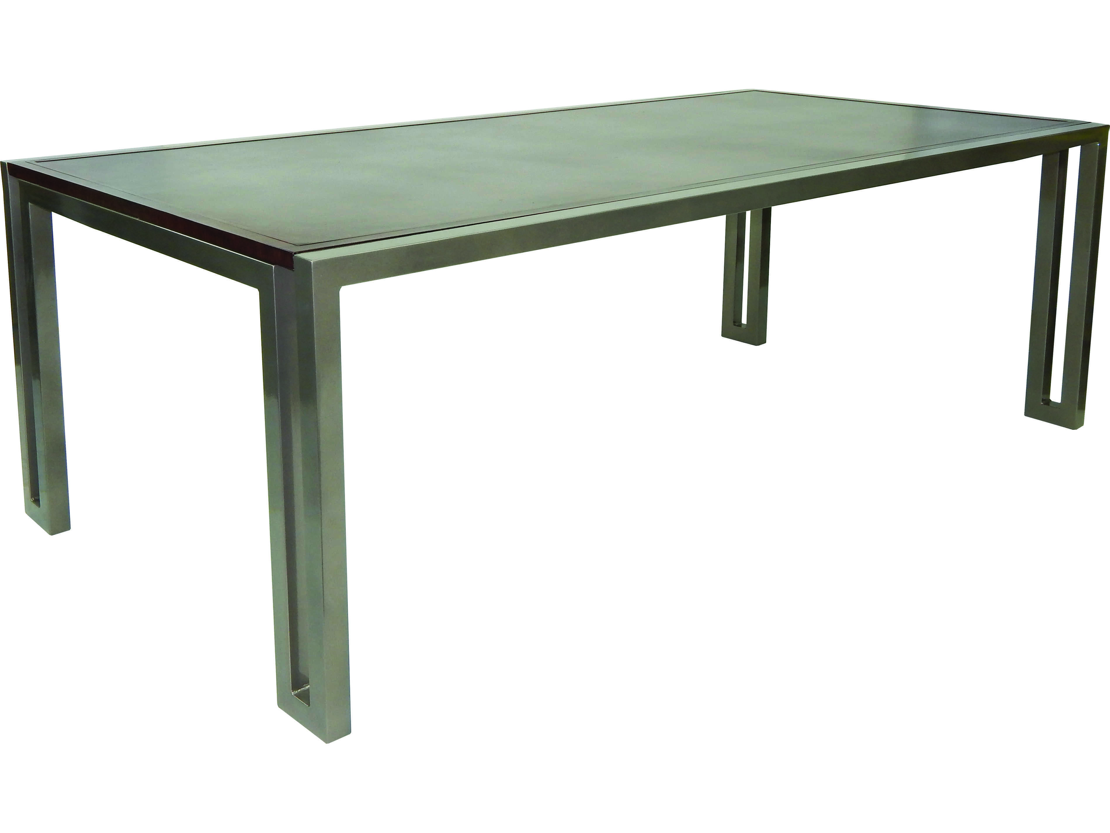 Castelle Icon Cast Aluminum Rectangular Dining Table PFRRD84