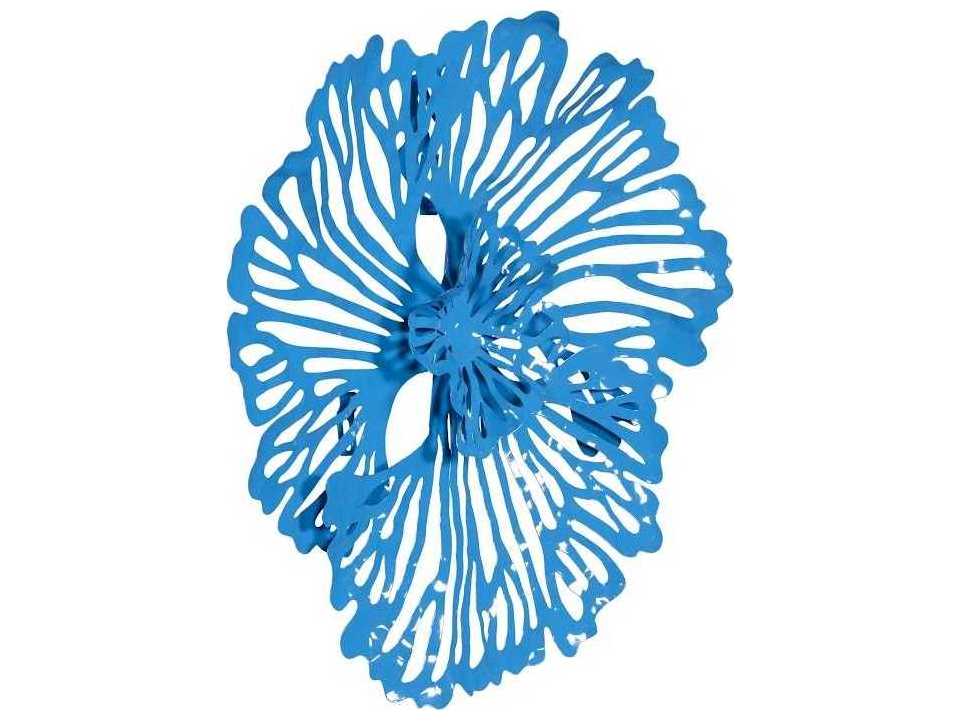 Phillips Collection Blue Flower Metal Wall Art PHCTH109687