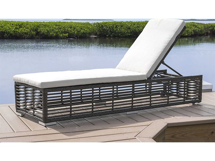 Panama Jack Graphite Wicker Cushion Chaise Lounge PJPJO1601GRYCL