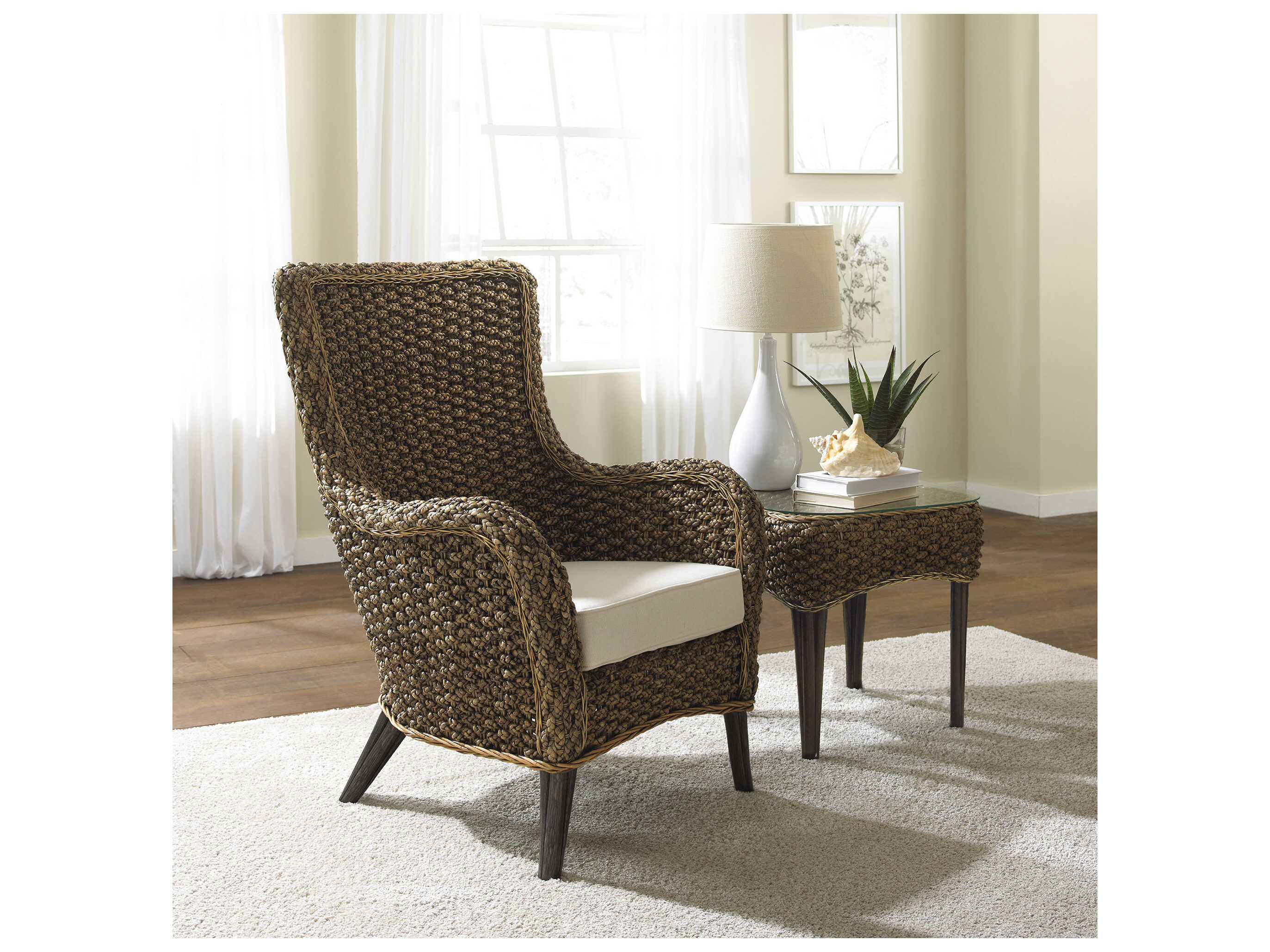 Panama Jack Sunroom Sanibel Wicker Cushion Lounge Set PJPJS1001ATQ2CE