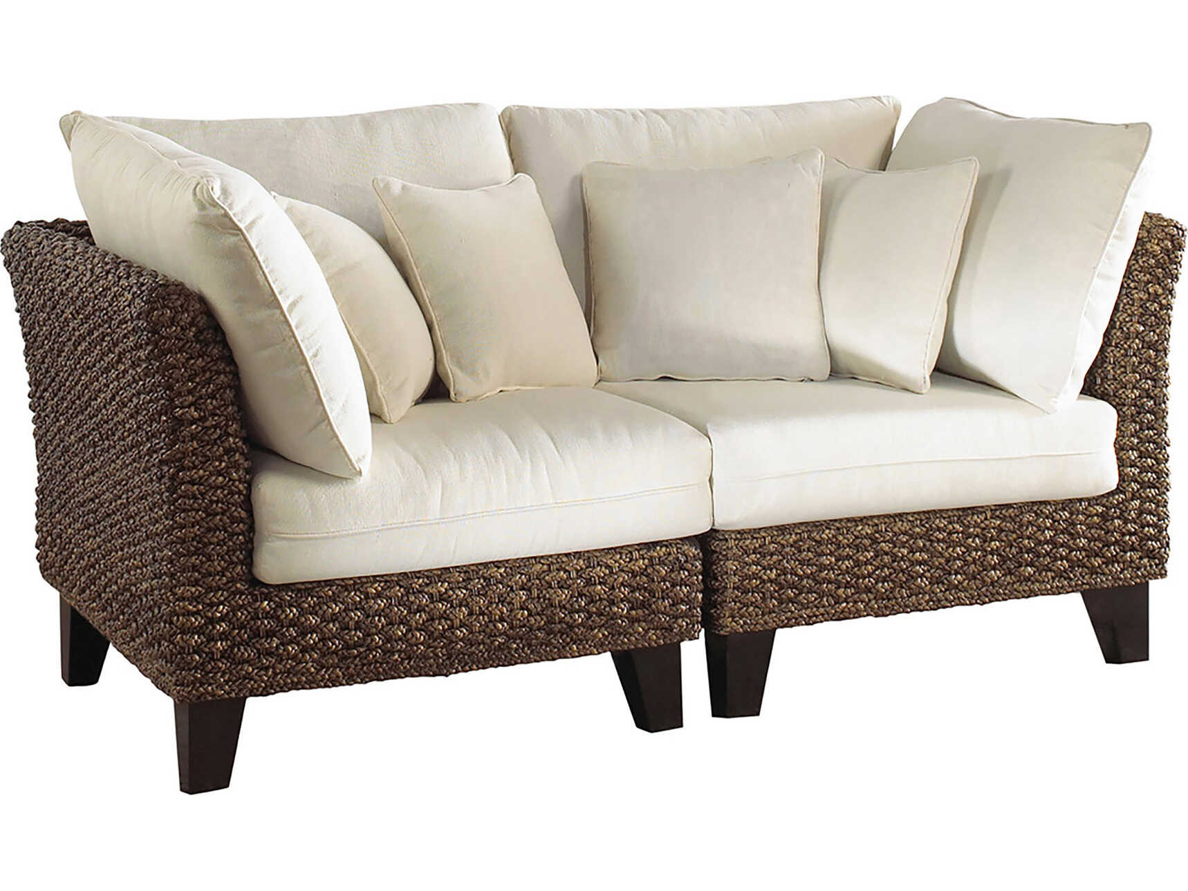 Panama Jack Sunroom Sanibel Wicker Cushion Loveseat PJPJS1001ATQ2PS