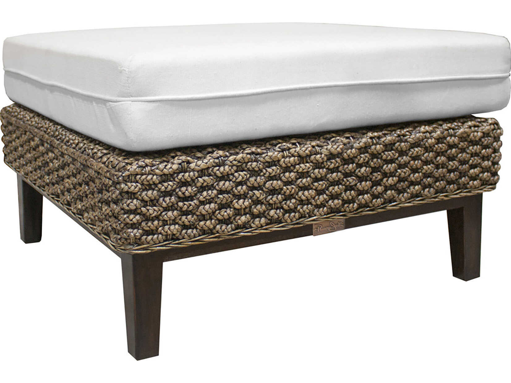 Panama Jack Sanibel Wicker Ottoman PJPJS1001ATQOT