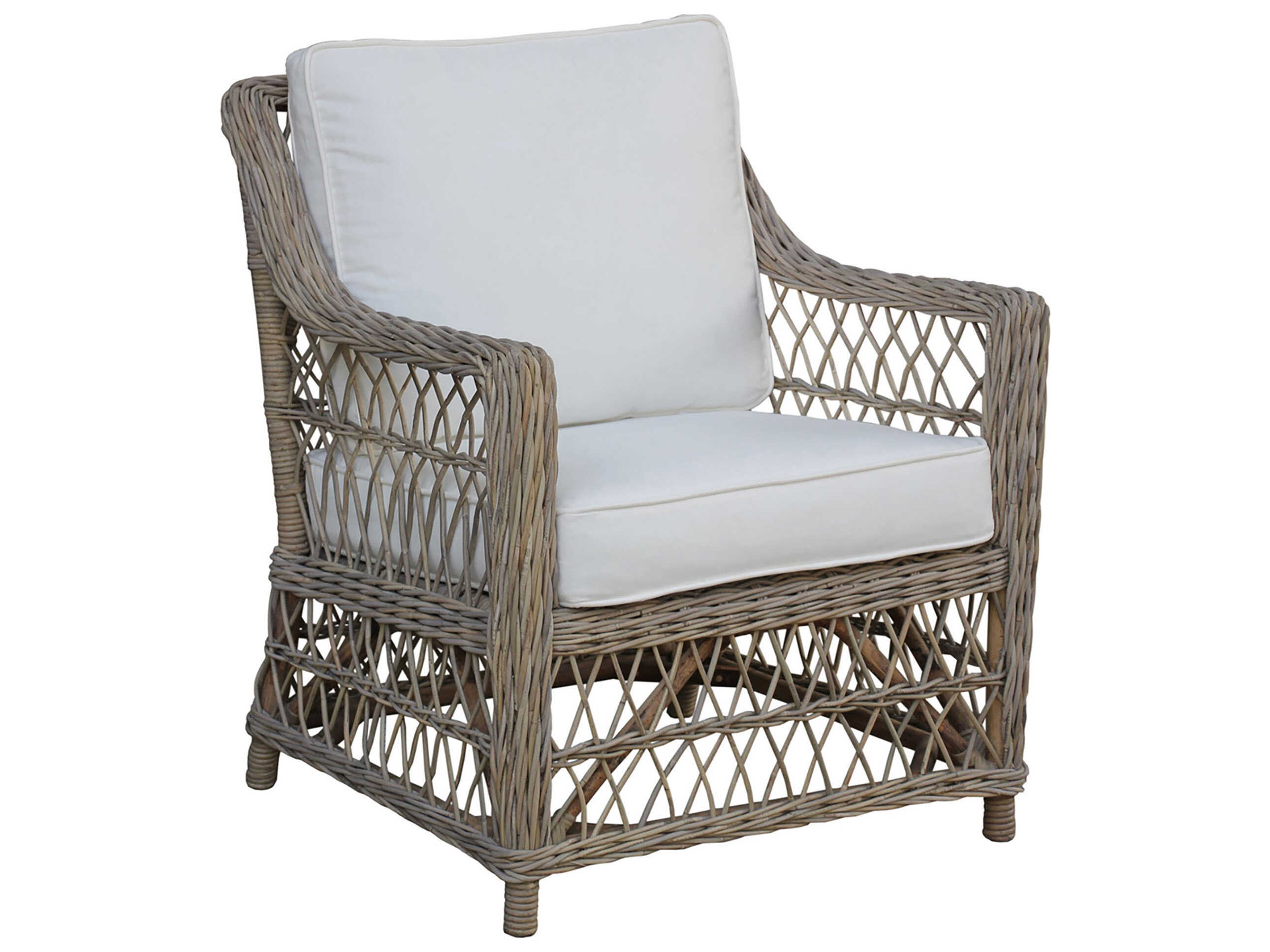 Panama Jack Outdoor Wicker Furniture Panama Jack Sunroom Seaside Wicker Cushion Lounge Chair PJS1201KBULC