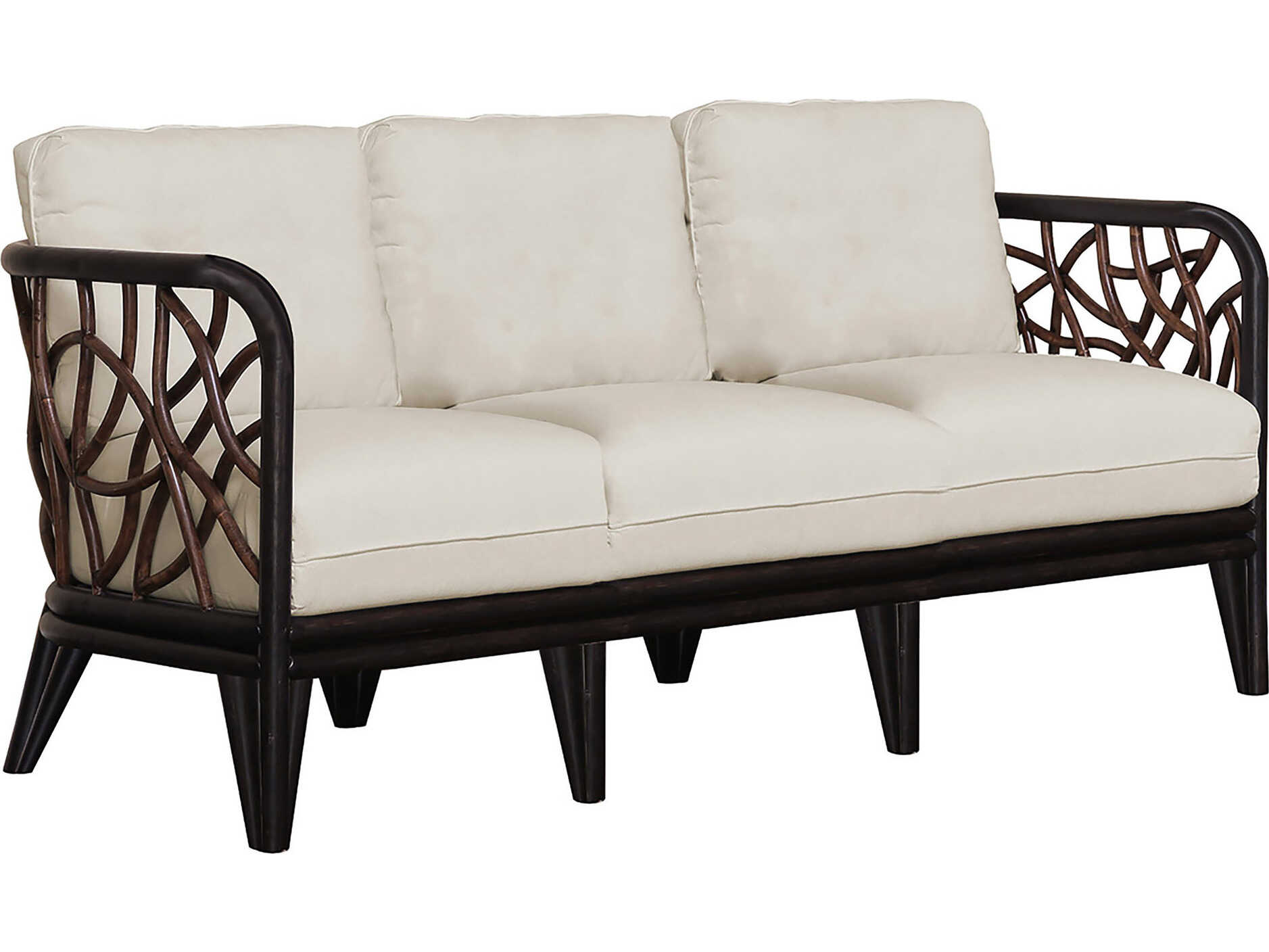 Panama Jack Sunroom Trinidad Wicker Cushion Sofa PJPJS1401BLKS