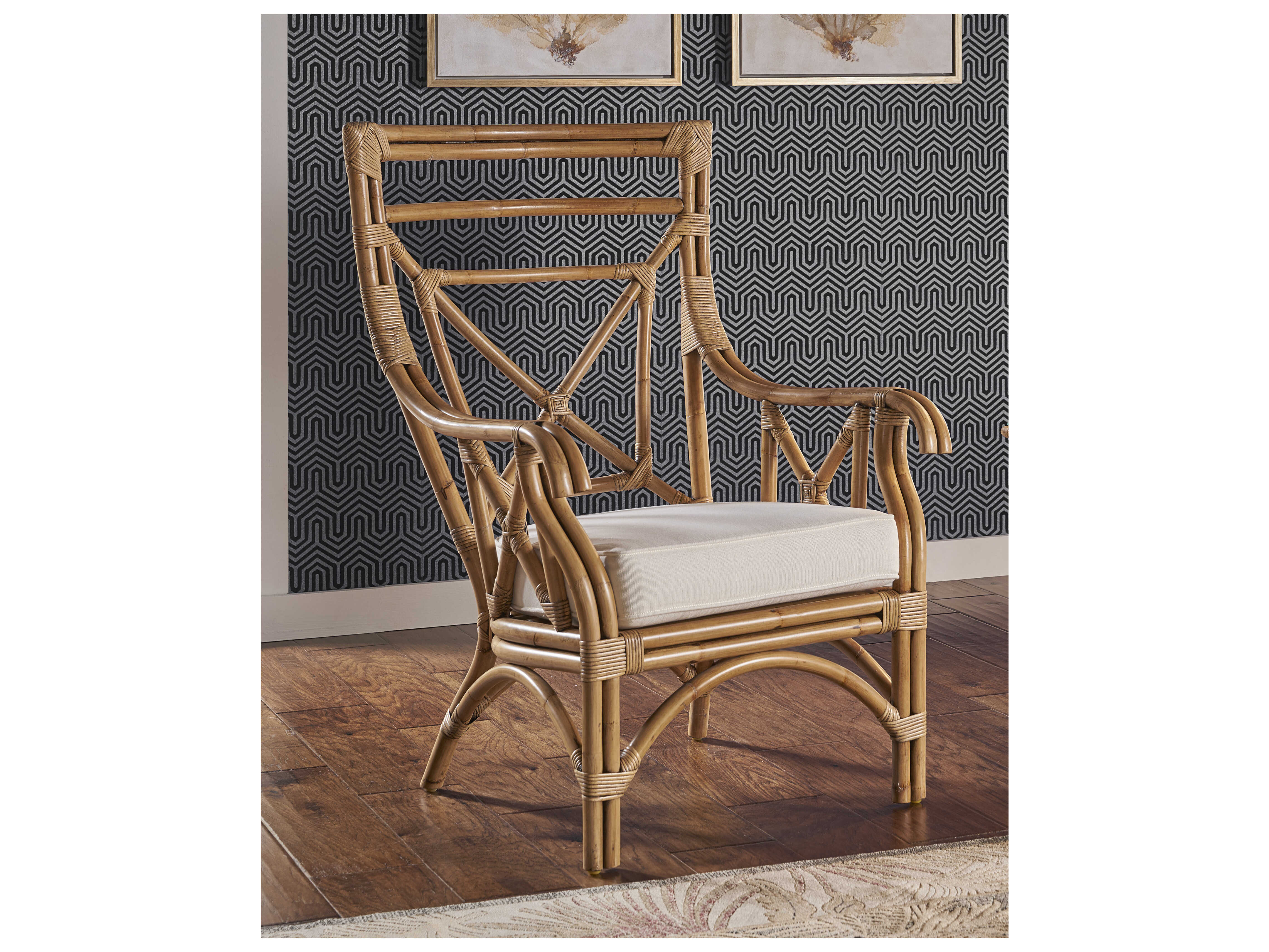 Panama Jack Sunroom Plantation Bay Wicker Cushion Lounge Chair