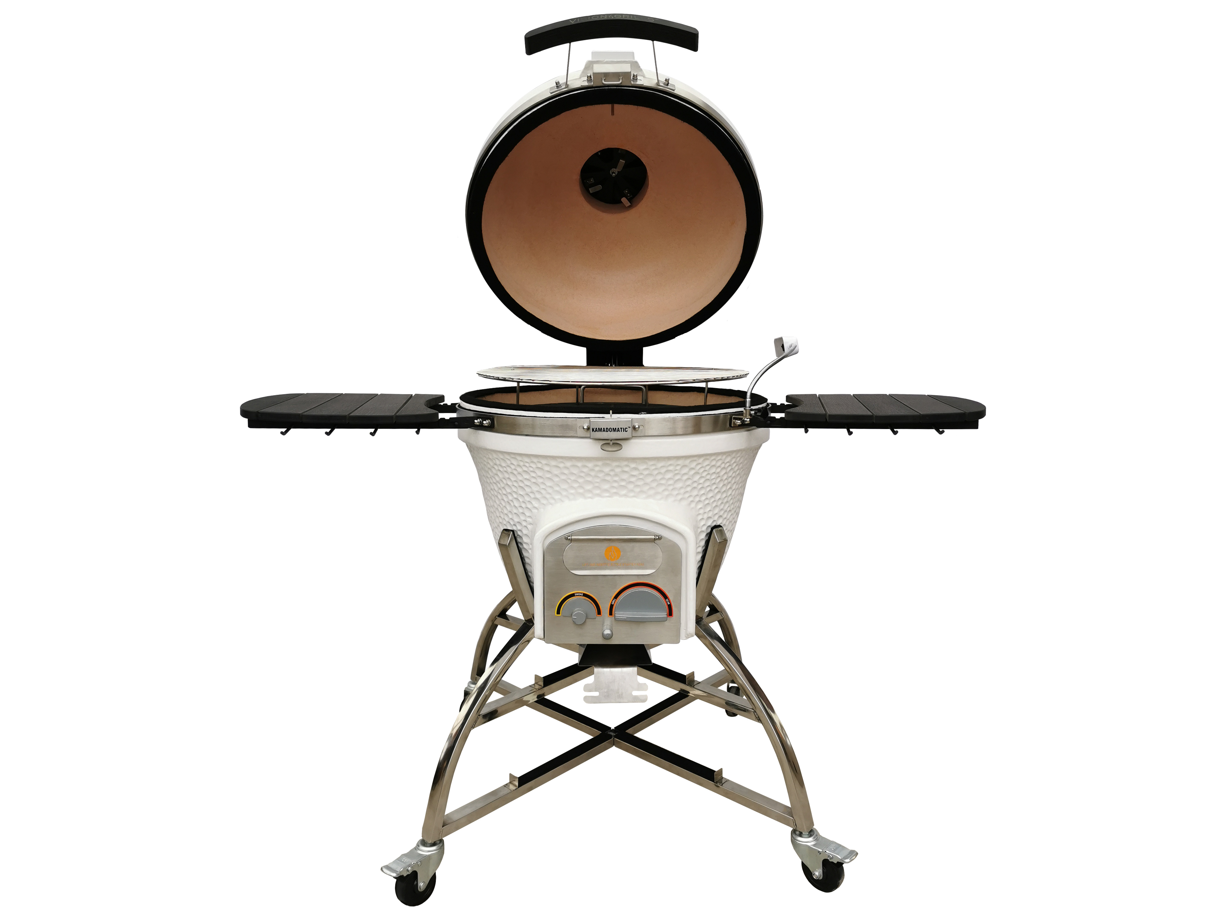 Icon XD702 Cast Iron White Maxis Kamado Grill PMCGXD702WMAXIS