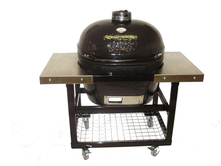 Primo Grills Oval (200) JR in Stainless Steel Cart JRCART