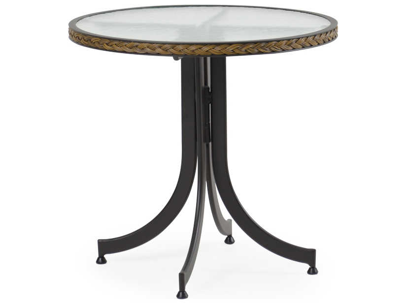 Watermark Living Cape Town Aluminum 28'' Round Black Bistro Table with