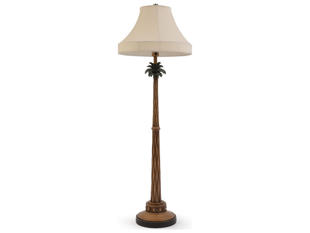 Palm Springs Rattan Outdoor Lighting Palm Tree Outdoor Floor Lamp Oak