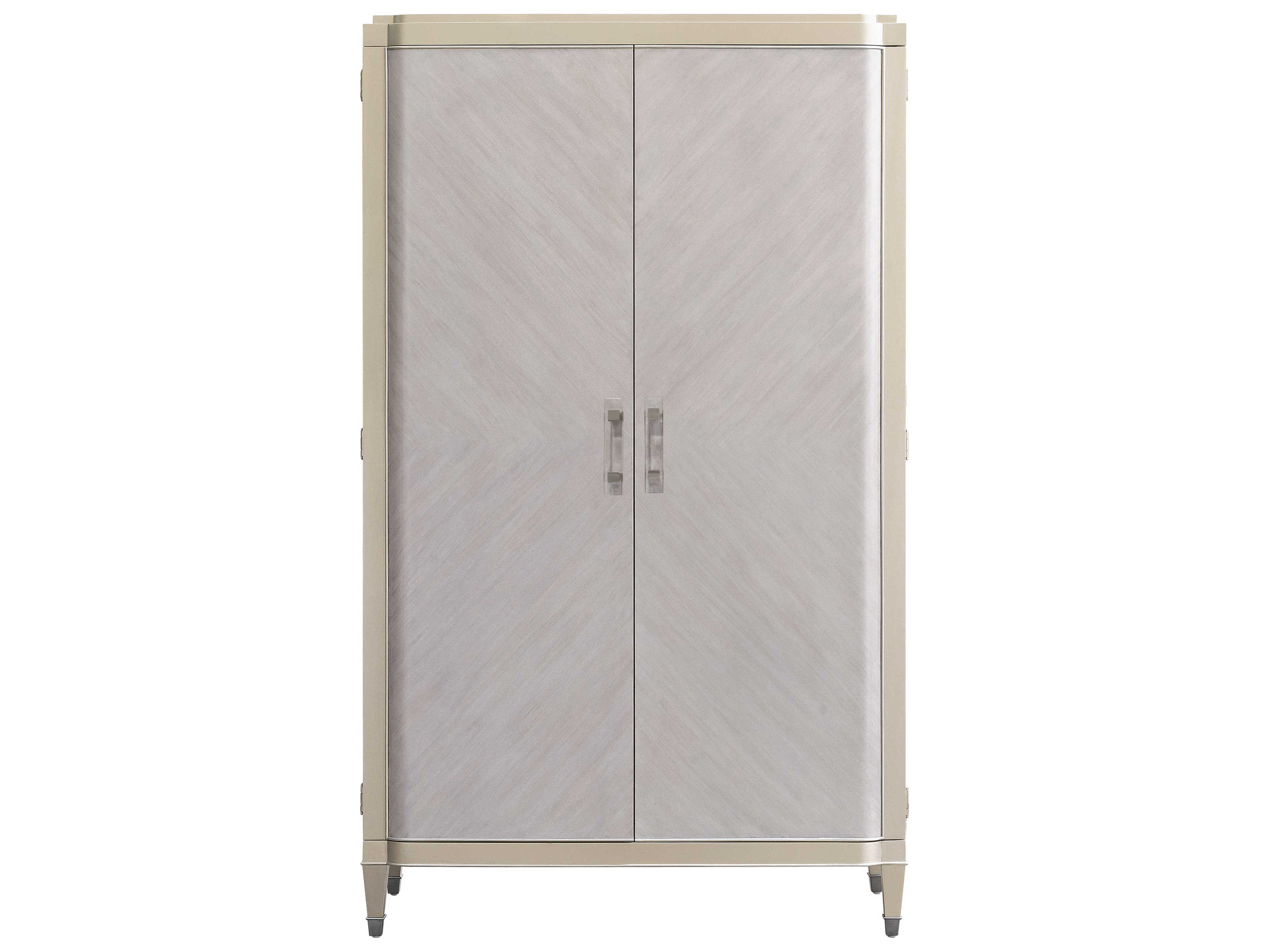 Pulaski Zoey 44" Wide Silver Rubberwood Wardrobe Armoire PUP344120