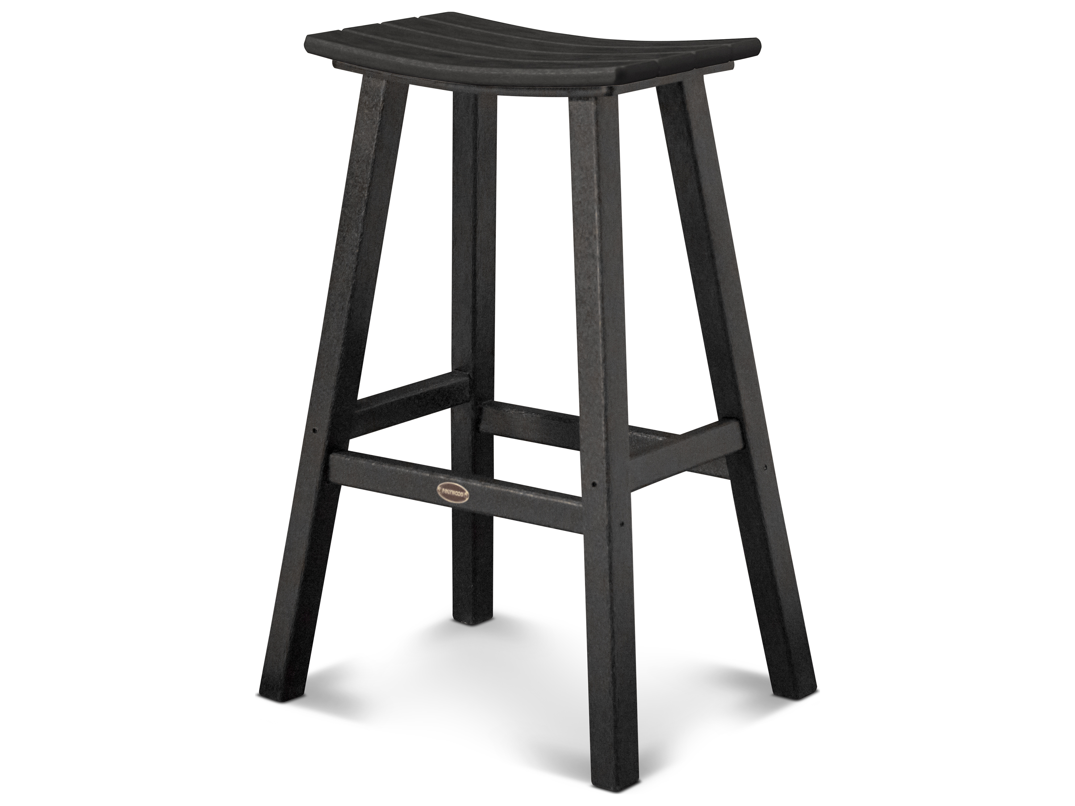 POLYWOOD® Contempo Recycled Plastic Saddle Outdoor Bar Stool PW2002