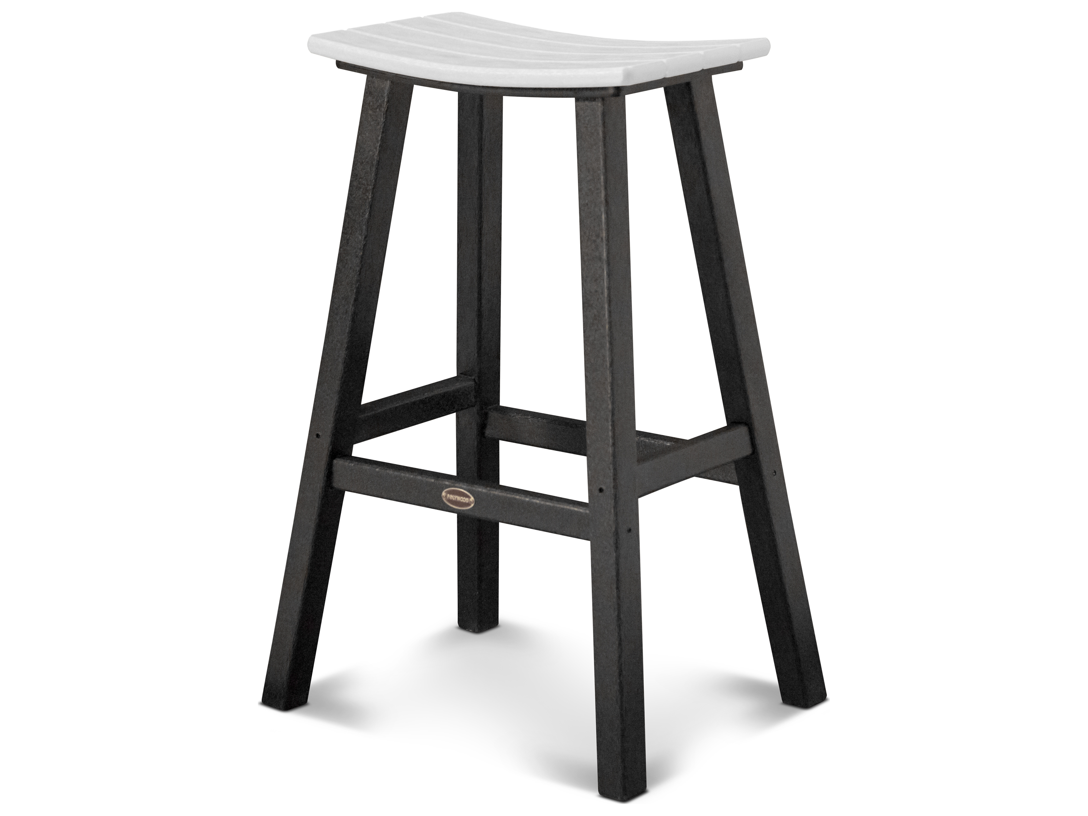 POLYWOOD® Contempo Recycled Plastic Saddle Outdoor Patio Bar Stool PW2012