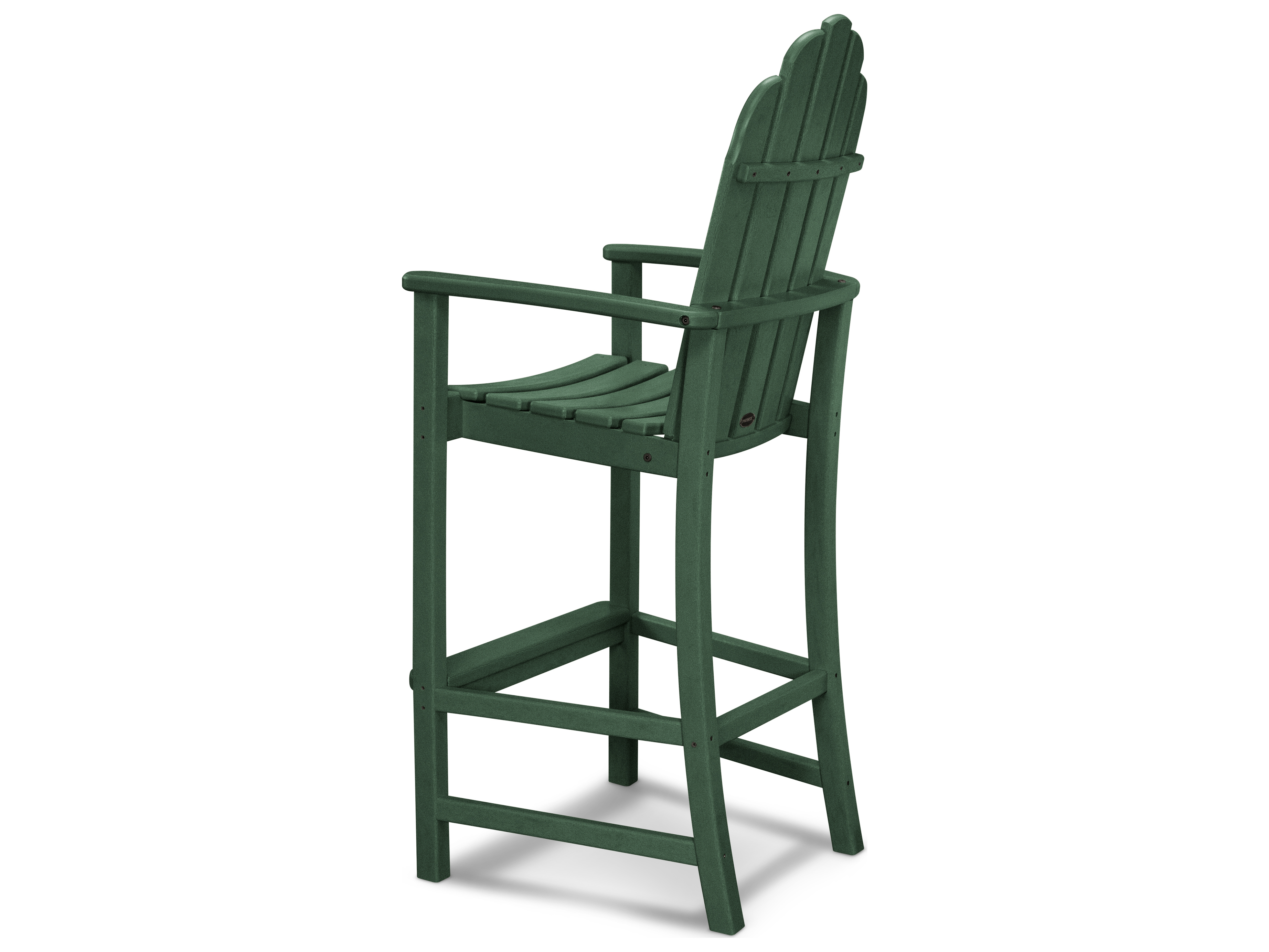POLYWOOD® Classic Adirondack Recycled Plastic Bar Stool PWADD202